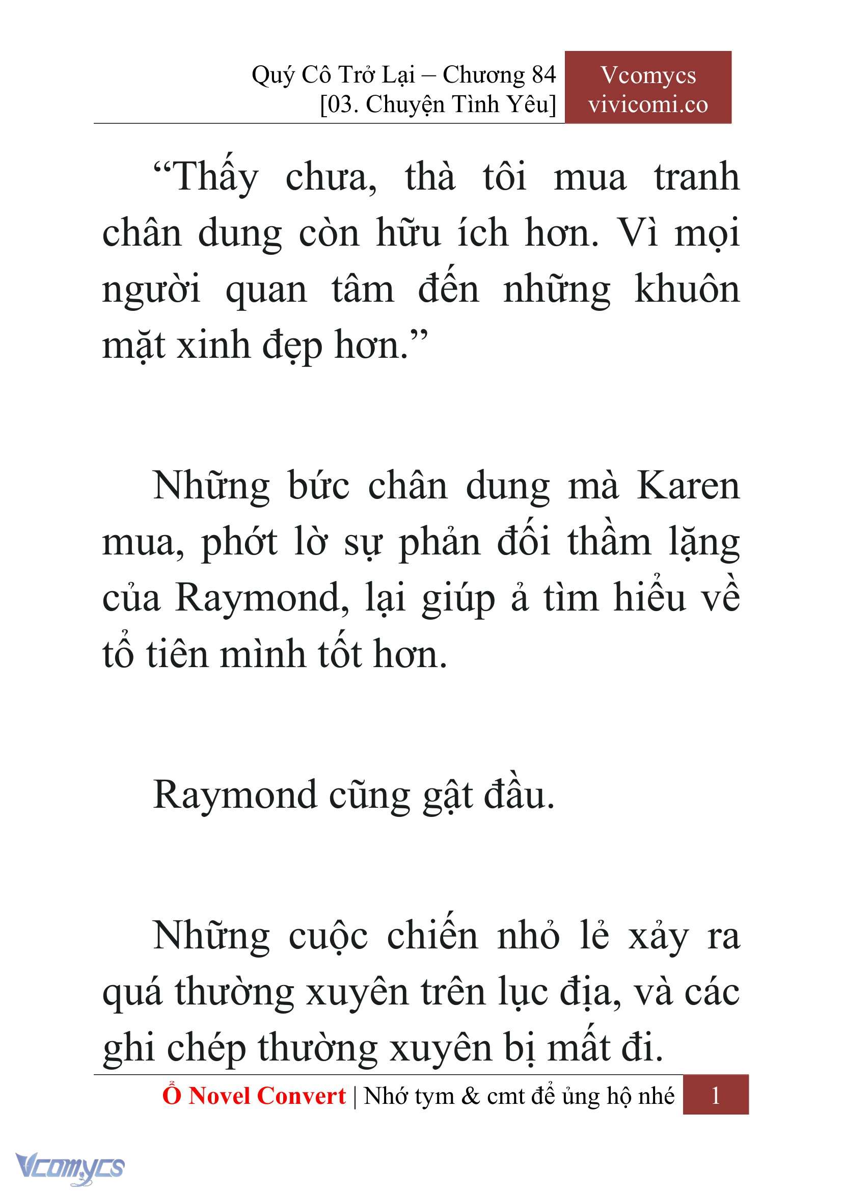 [Novel] Quý Cô Trở Lại Chap 84 - Trang 2