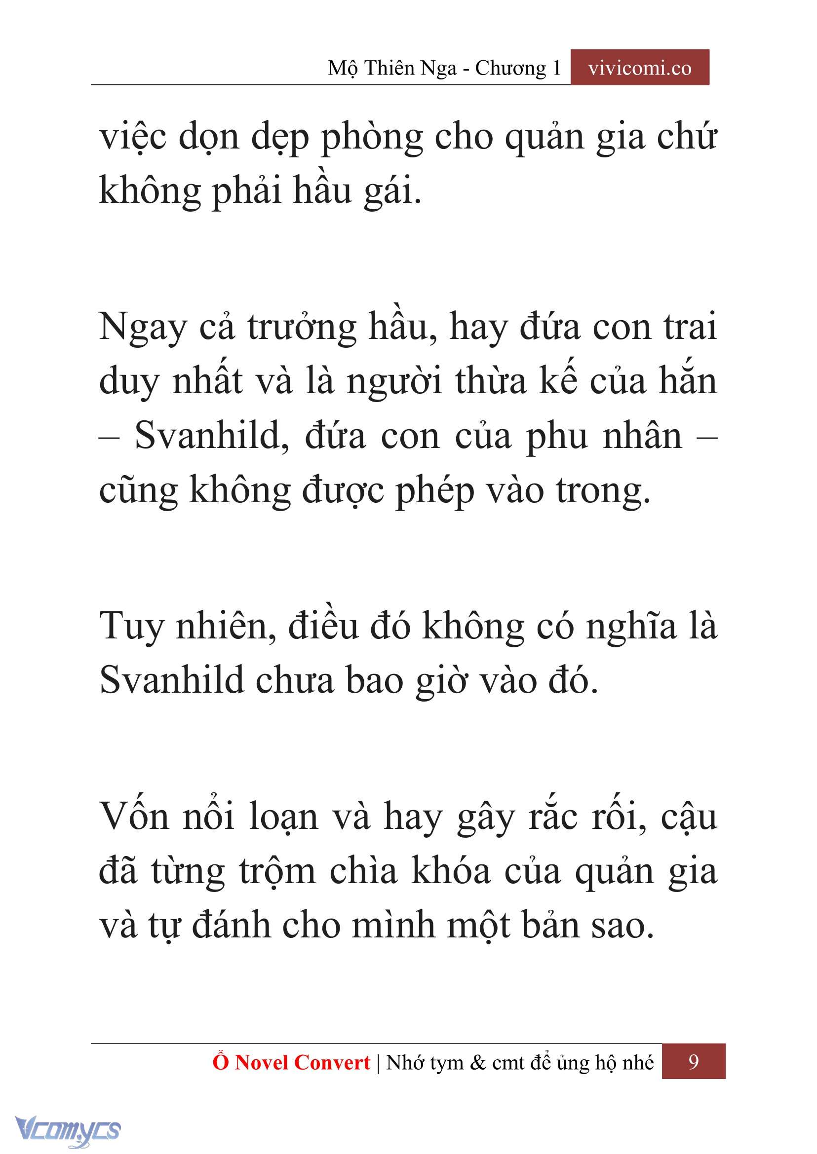 [Novel] Mộ Thiên Nga Chap 1 - Trang 2