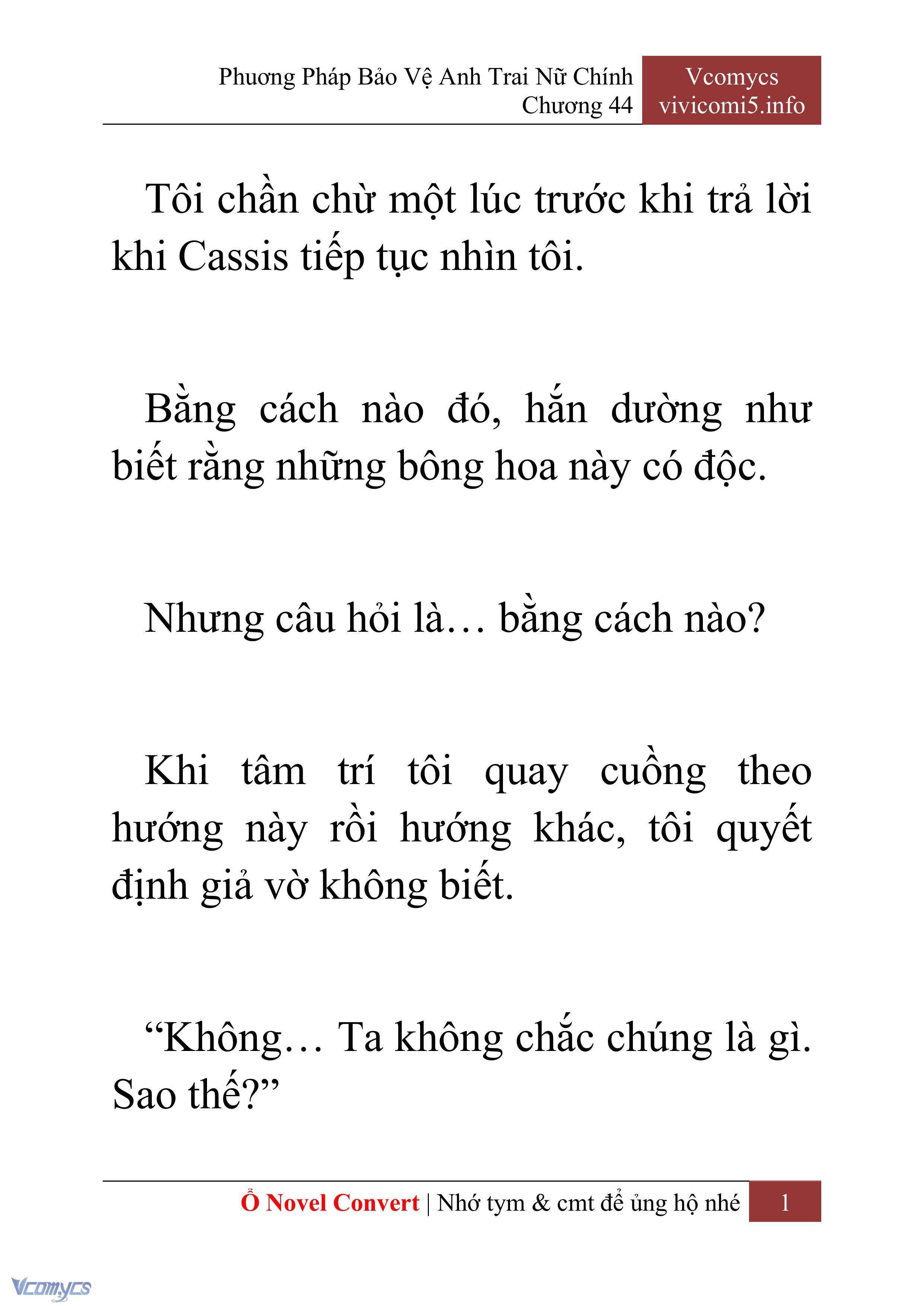 [Novel] Phương Pháp Bảo Vệ Anh Trai Nữ Chính Chap 44 - Trang 2