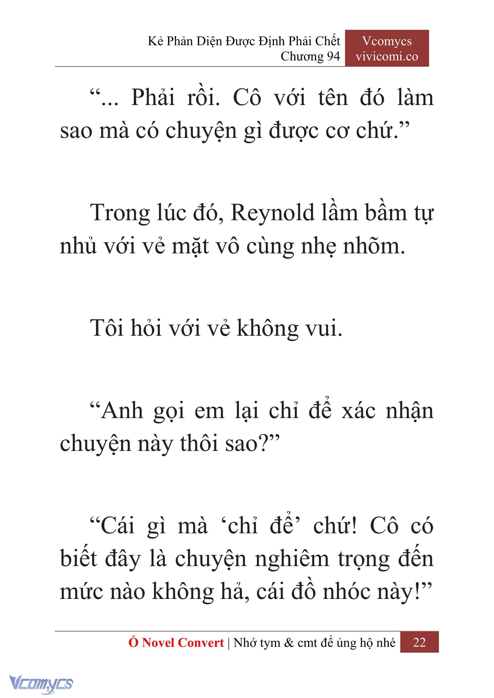 [Novel] Kẻ Phản Diện Được Định Phải Chết Chap 94 - Trang 2