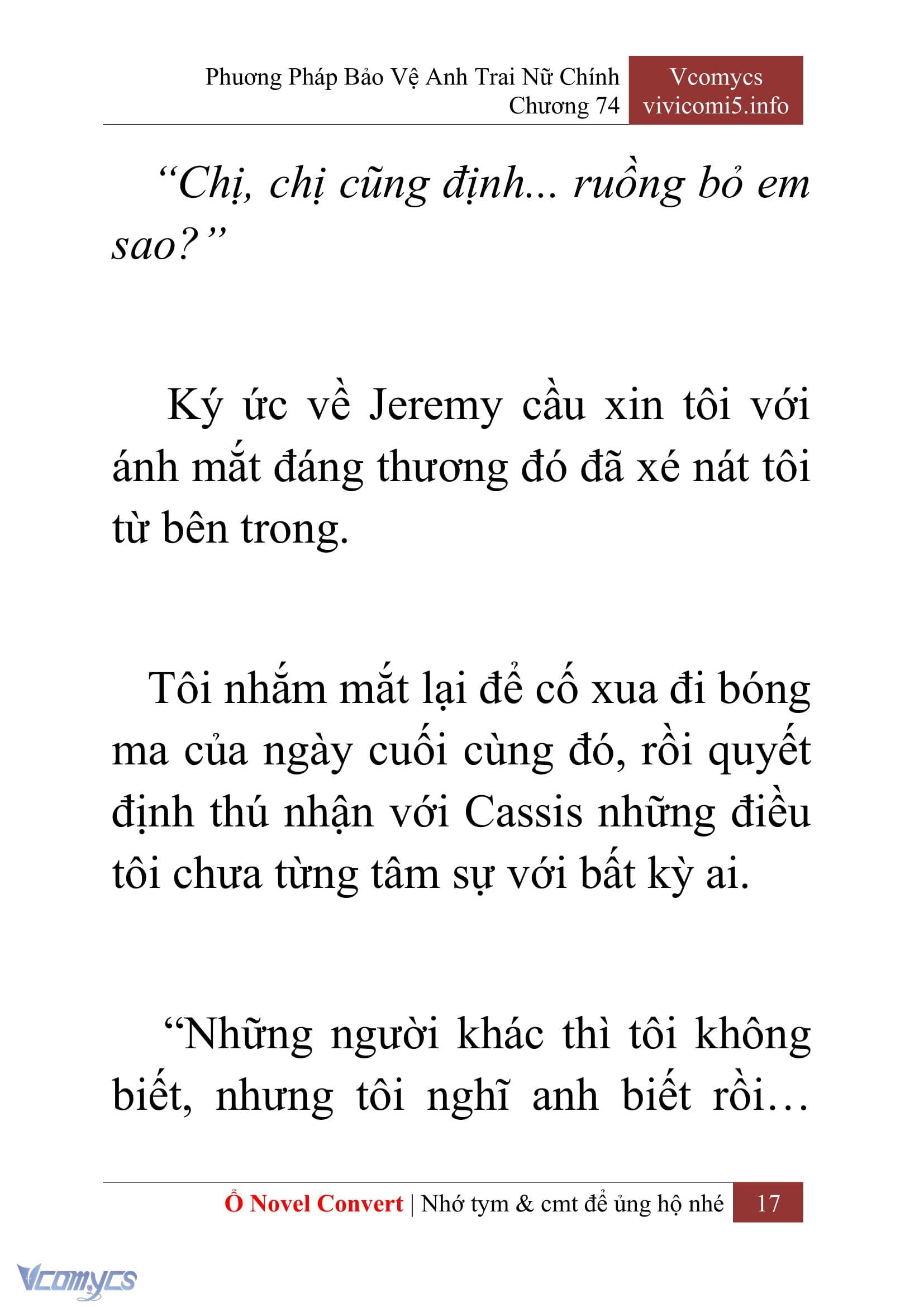 [Novel] Phương Pháp Bảo Vệ Anh Trai Nữ Chính Chap 74 - Trang 2