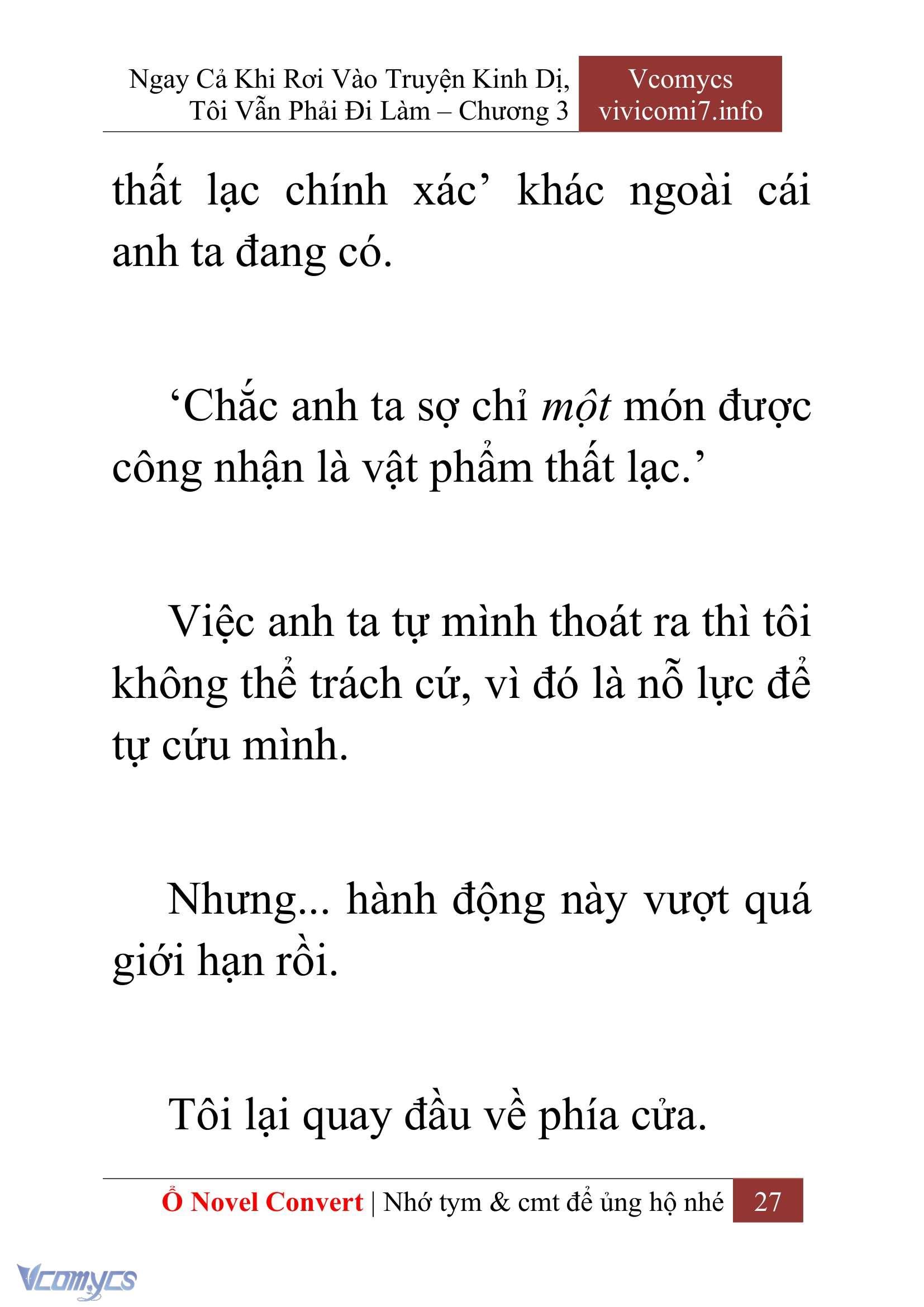 [Novel] Ngay Cả Khi Rơi Vào Truyện Kinh Dị, Tôi Vẫn Phải Đi Làm Chap 3 - Trang 2
