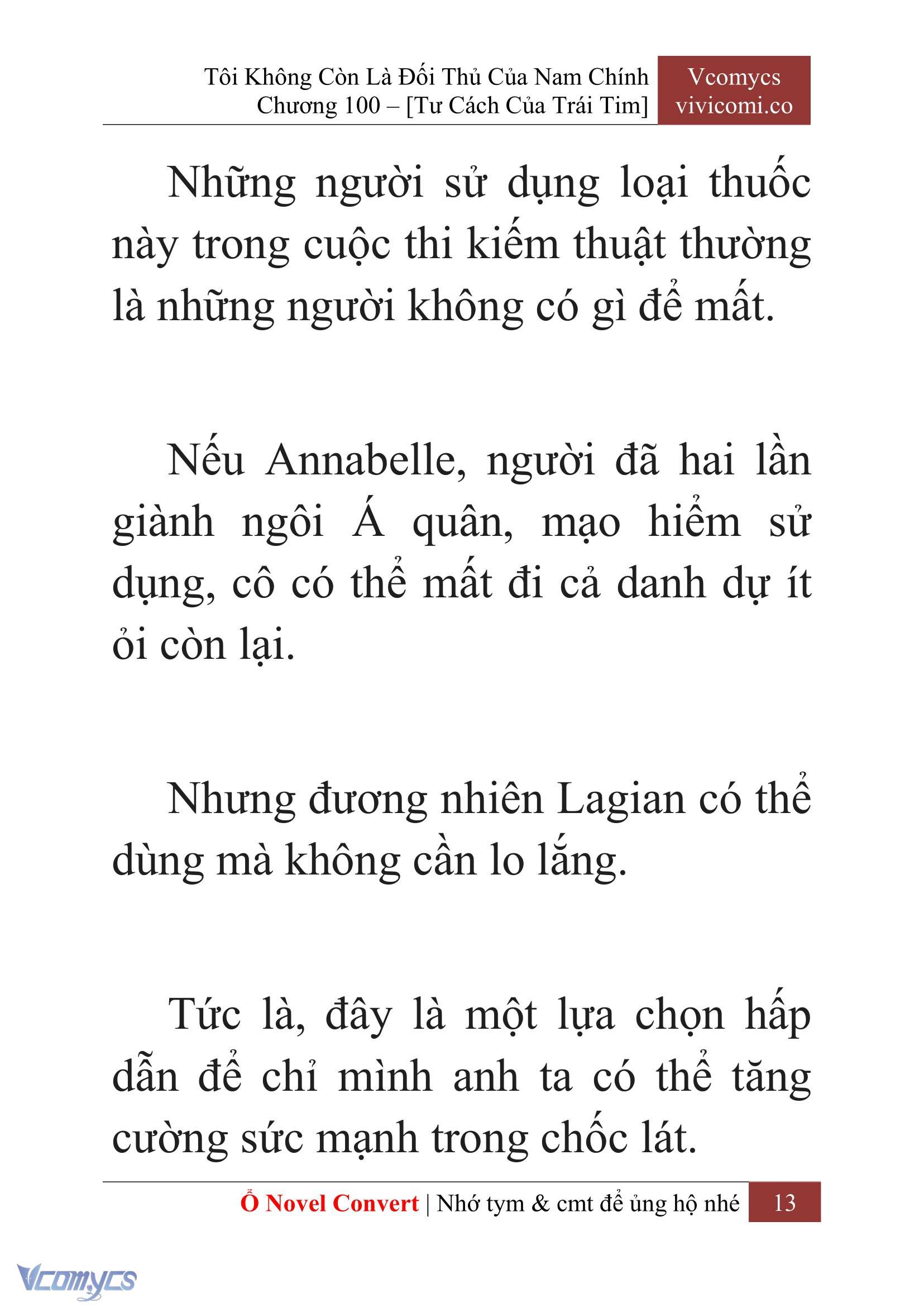 [Novel] Tôi Không Còn Là Đối Thủ Của Nam Chính Chap 100 - Trang 2