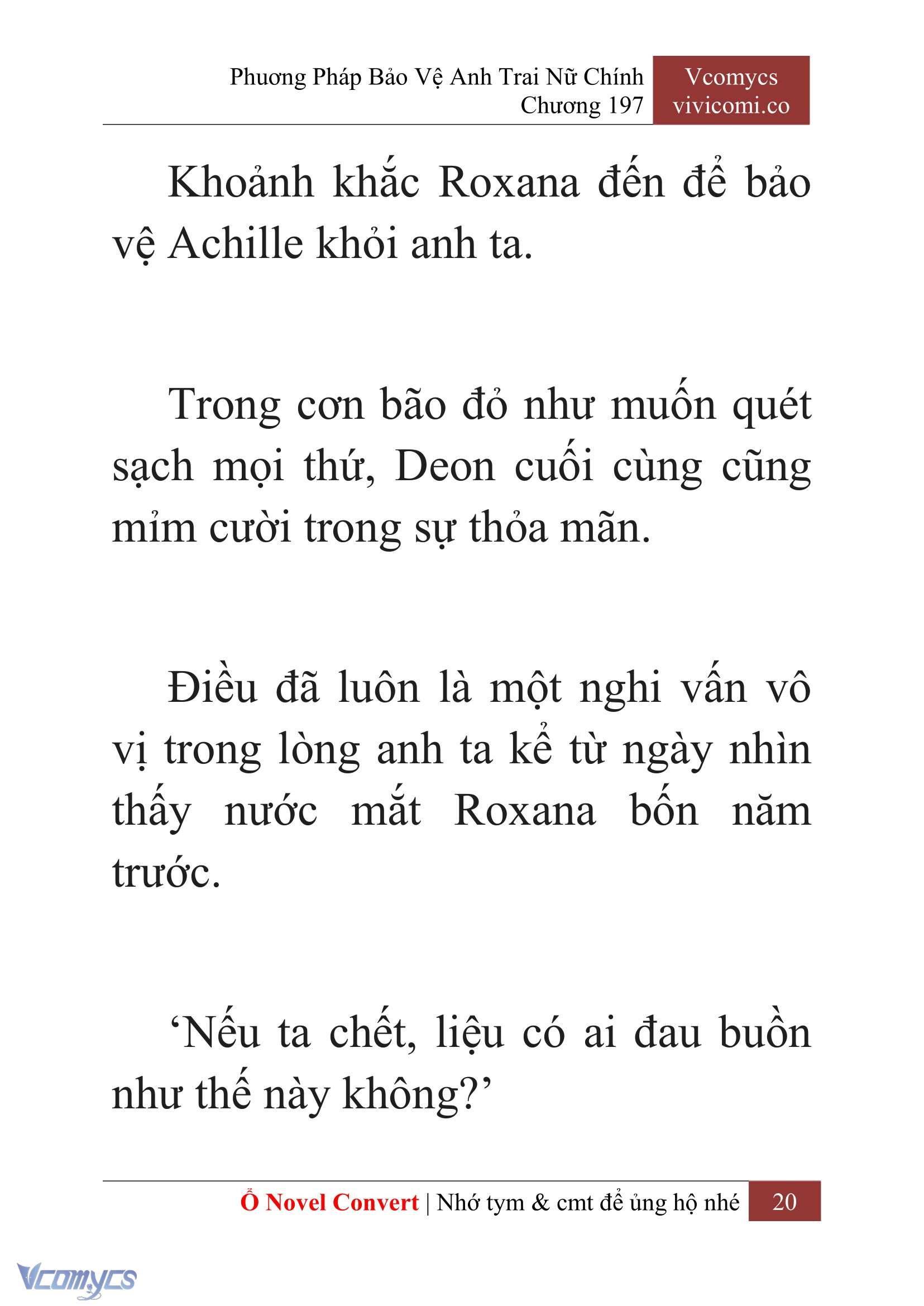 [Novel] Phương Pháp Bảo Vệ Anh Trai Nữ Chính Chap 197 - Trang 2