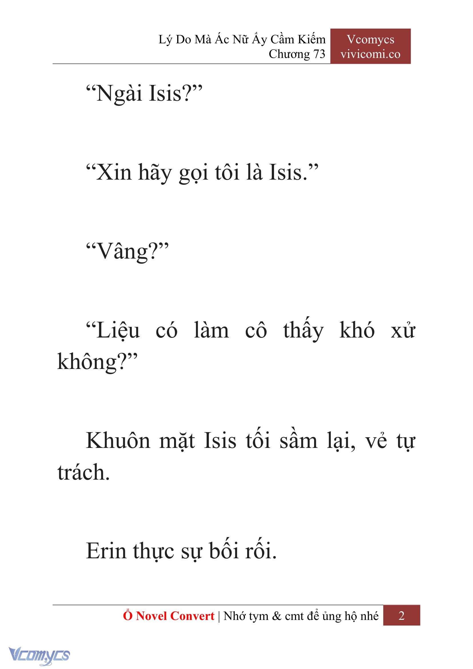 [Novel] Lý Do Mà Ác Nữ Ấy Cầm Kiếm Chap 73 - Trang 2