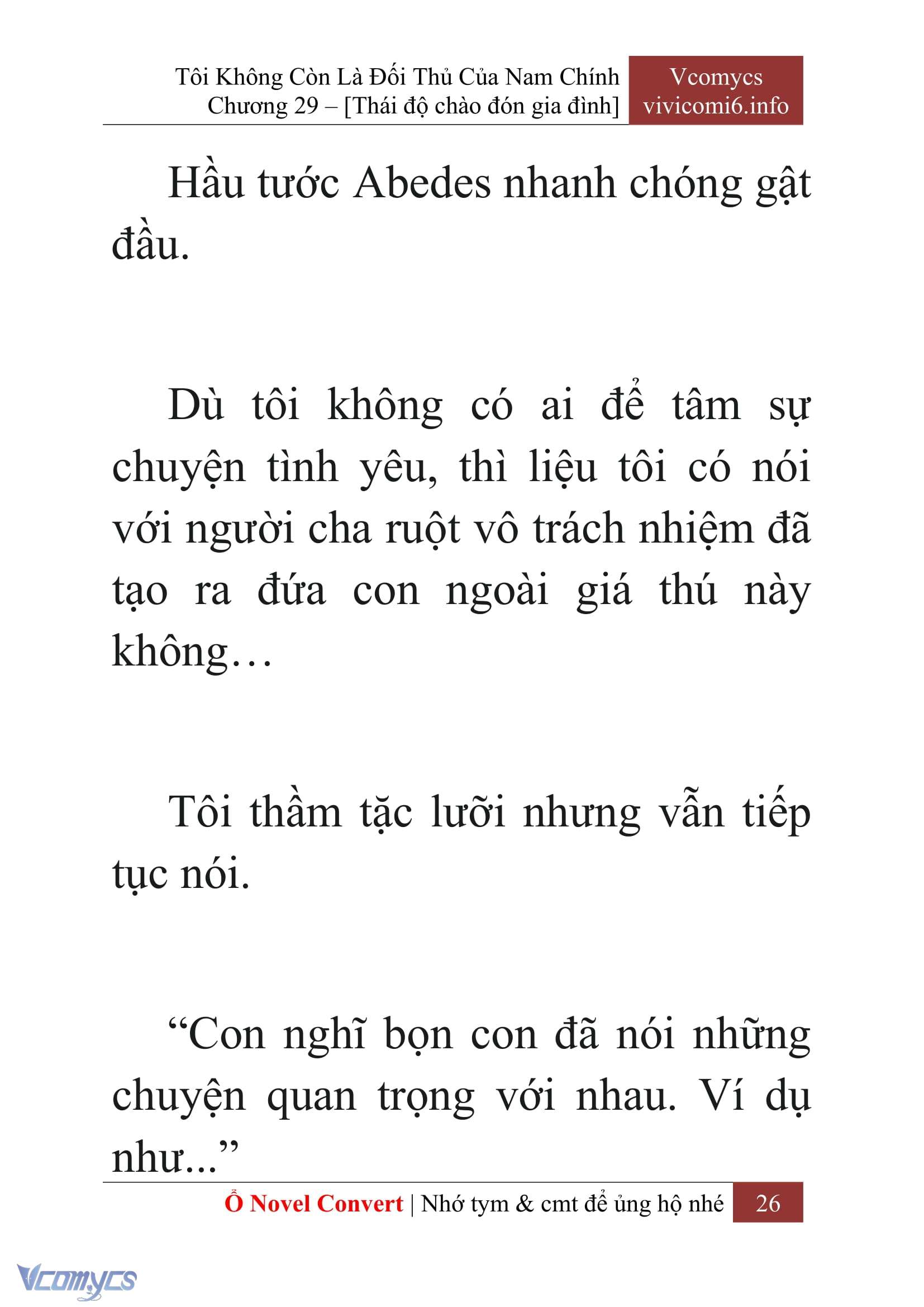 [Novel] Tôi Không Còn Là Đối Thủ Của Nam Chính Chap 29 - Trang 2