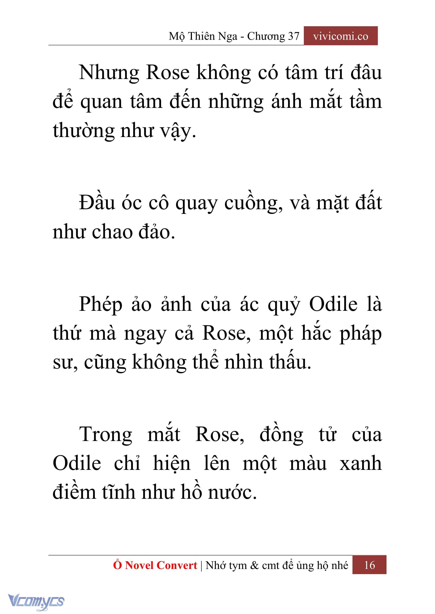 [Novel] Mộ Thiên Nga Chap 37 - Trang 2