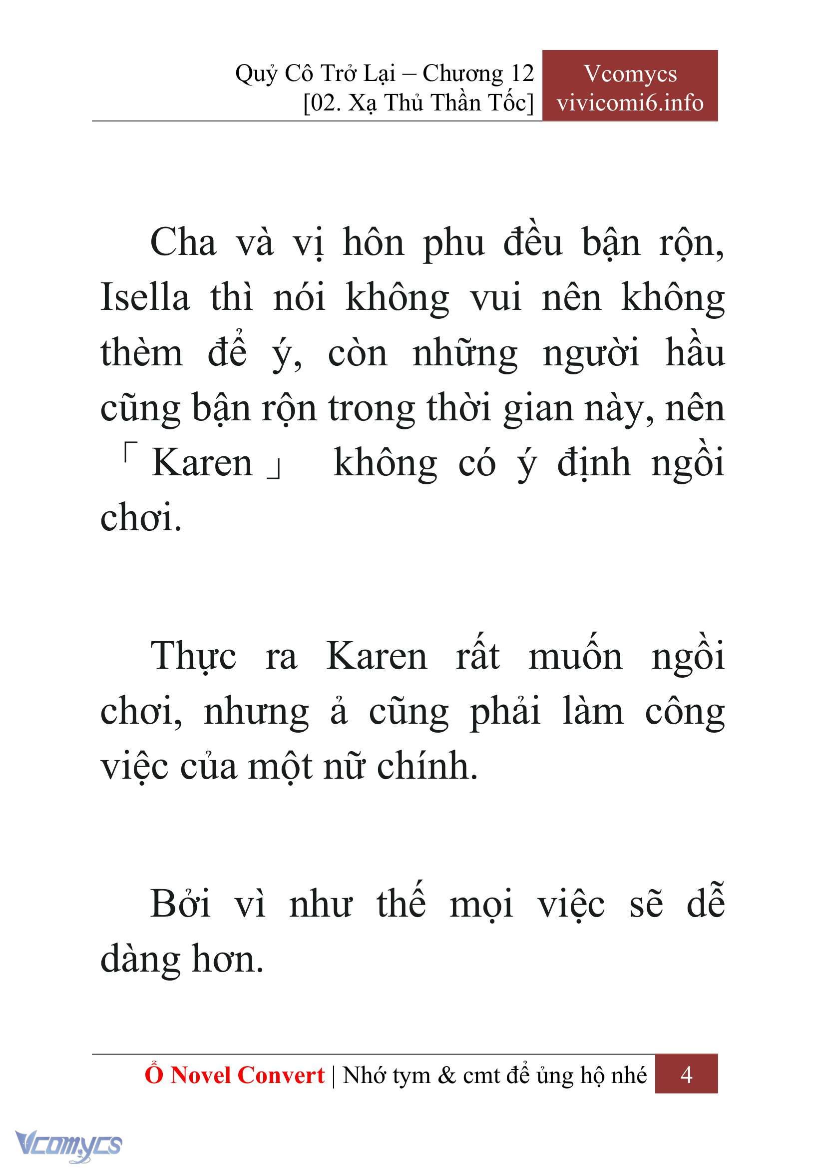 [Novel] Quý Cô Trở Lại Chap 12 - Trang 2