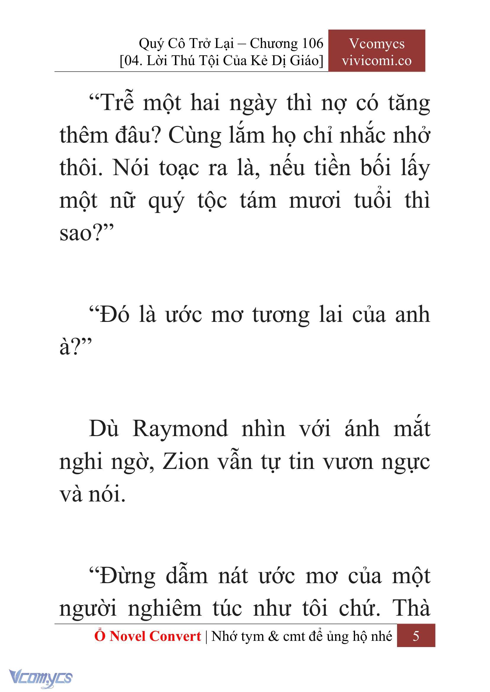 [Novel] Quý Cô Trở Lại Chap 106 - Trang 2