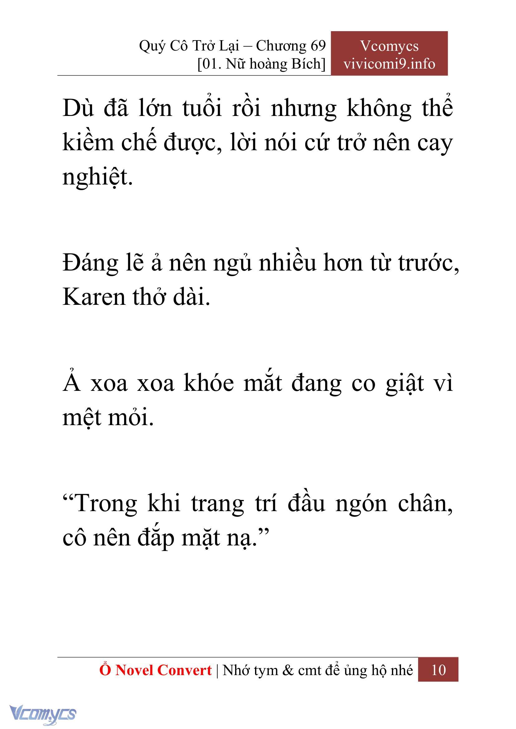 [Novel] Quý Cô Trở Lại Chap 69 - Trang 2