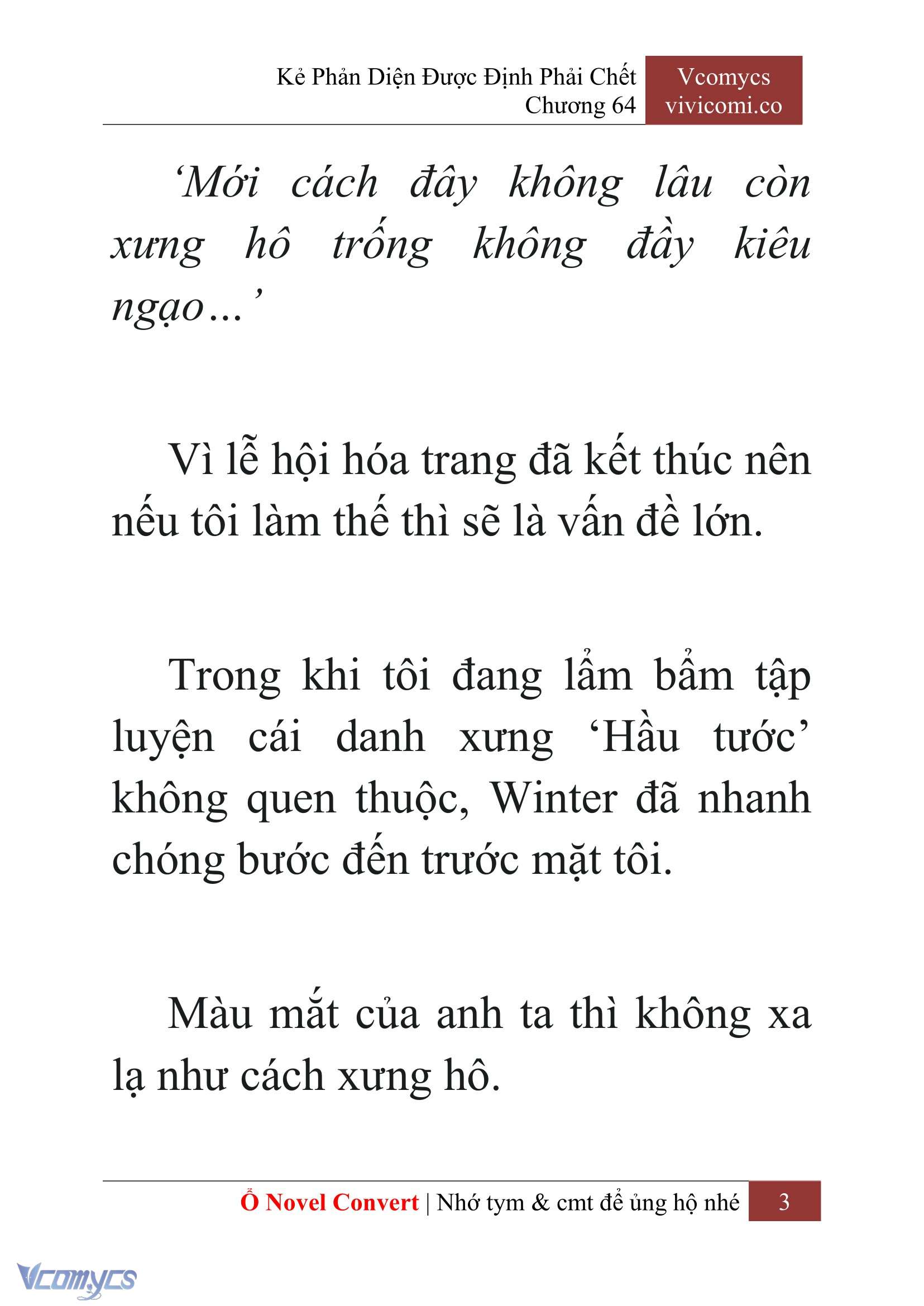 [Novel] Kẻ Phản Diện Được Định Phải Chết Chap 64 - Trang 2