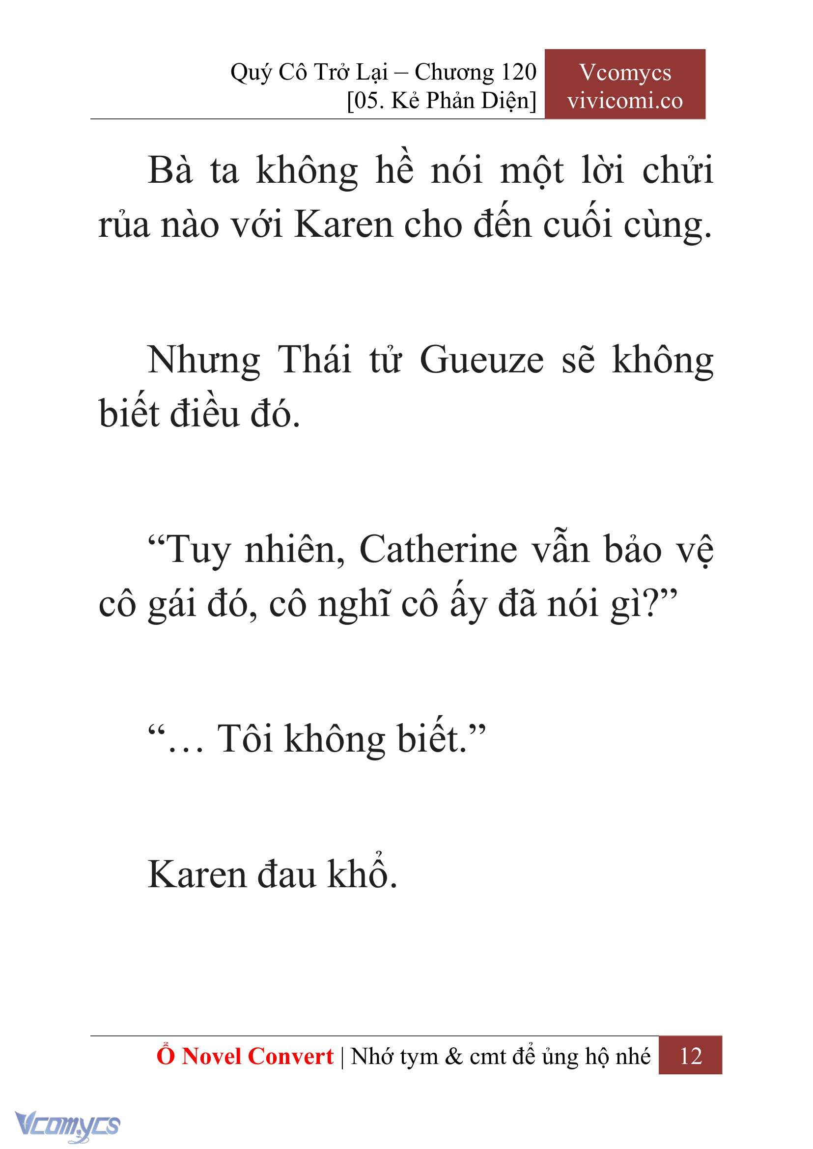 [Novel] Quý Cô Trở Lại Chap 120 - Trang 2