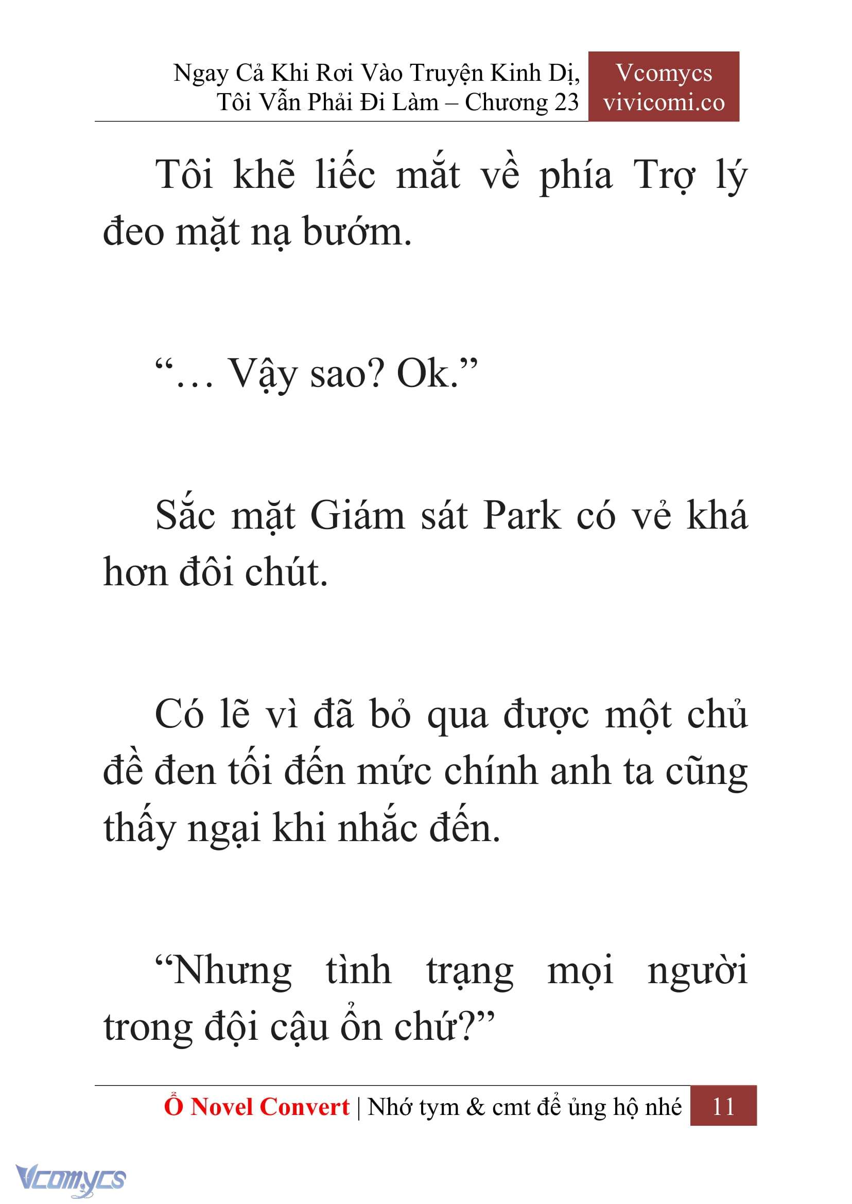[Novel] Ngay Cả Khi Rơi Vào Truyện Kinh Dị, Tôi Vẫn Phải Đi Làm Chap 23 - Trang 2