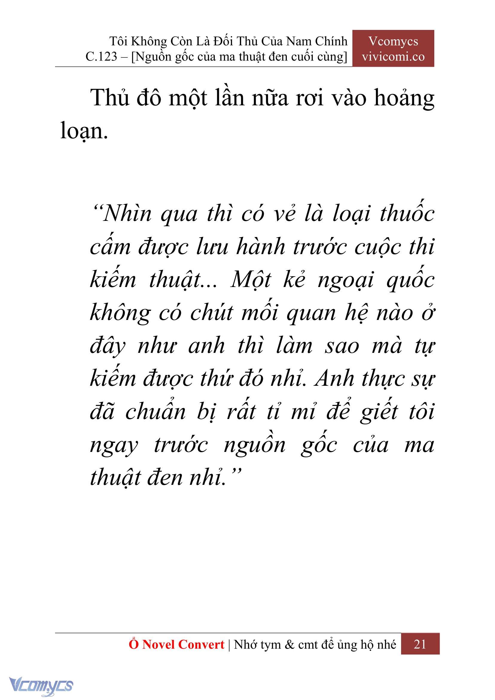 [Novel] Tôi Không Còn Là Đối Thủ Của Nam Chính Chap 123 - Trang 2