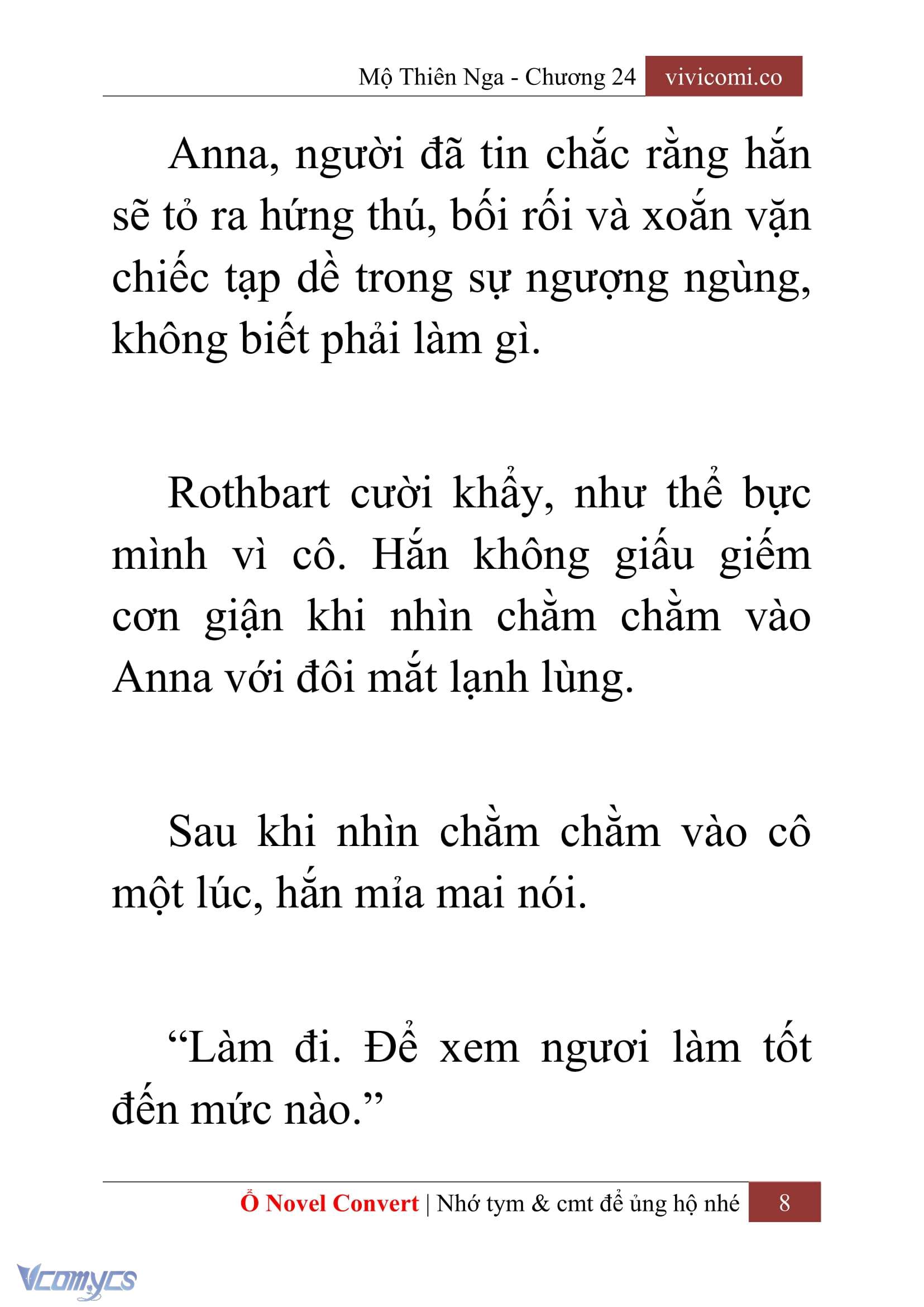 [Novel] Mộ Thiên Nga Chap 24 - Trang 2