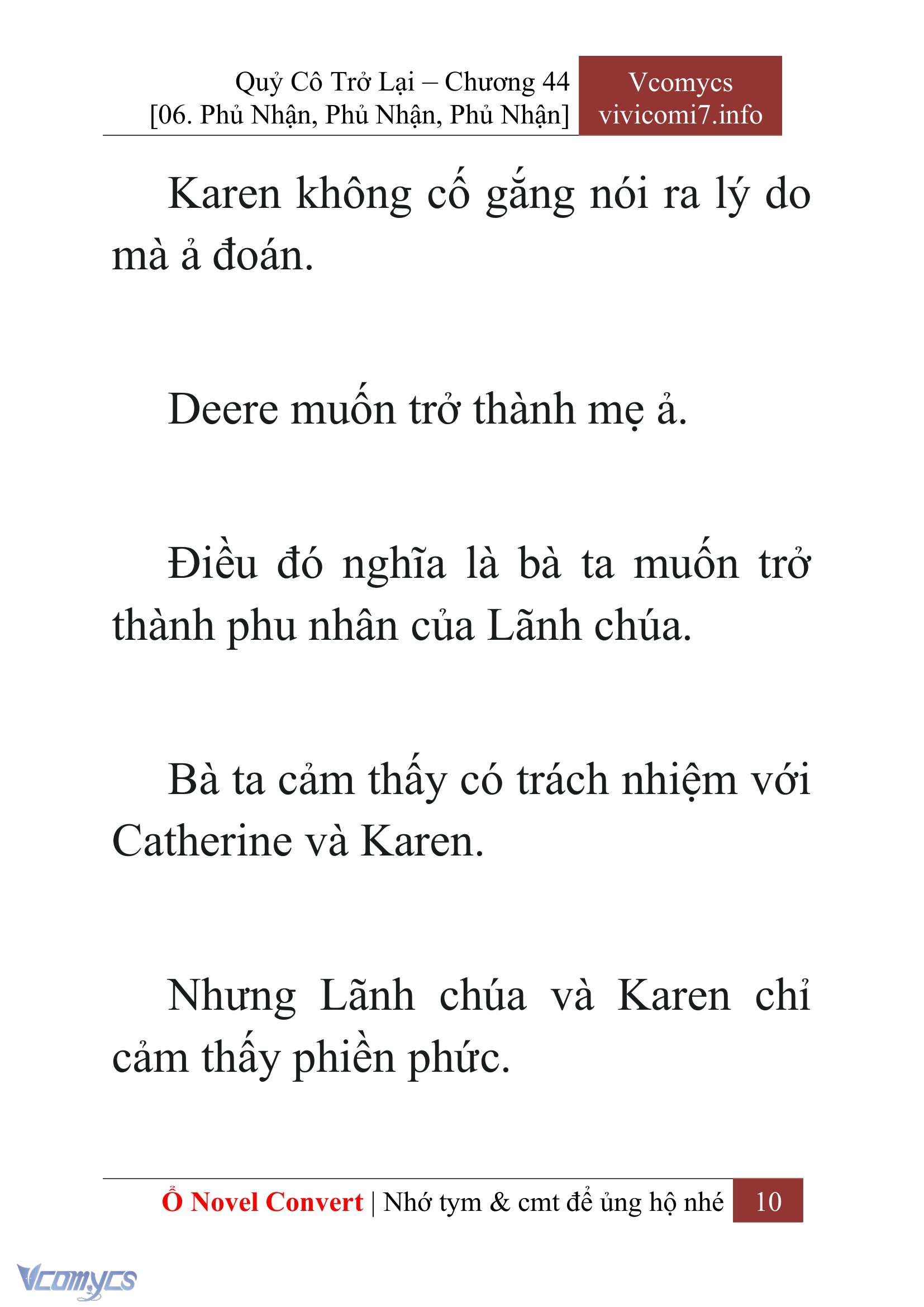 [Novel] Quý Cô Trở Lại Chap 44 - Trang 2
