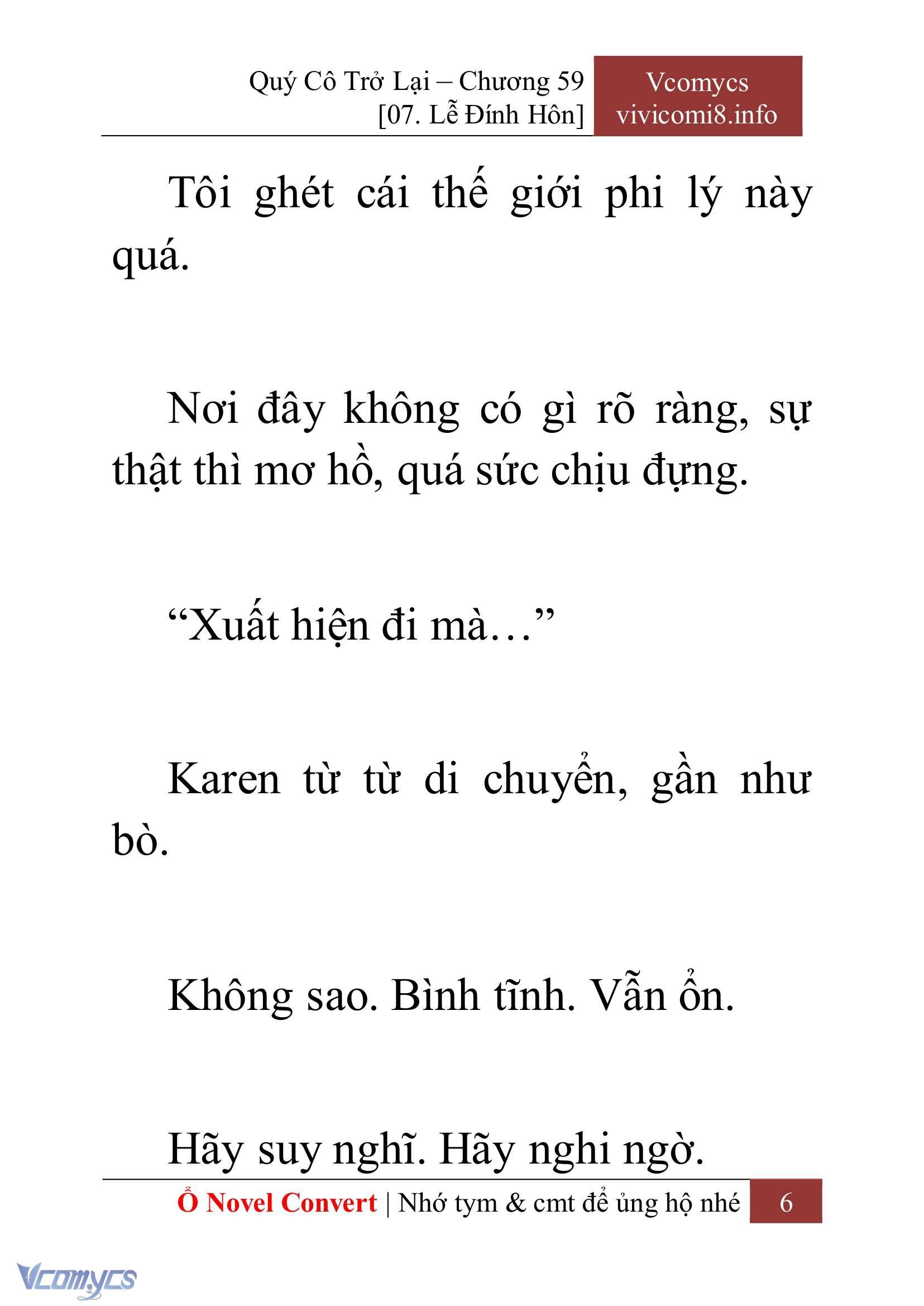 [Novel] Quý Cô Trở Lại Chap 59 - Trang 2