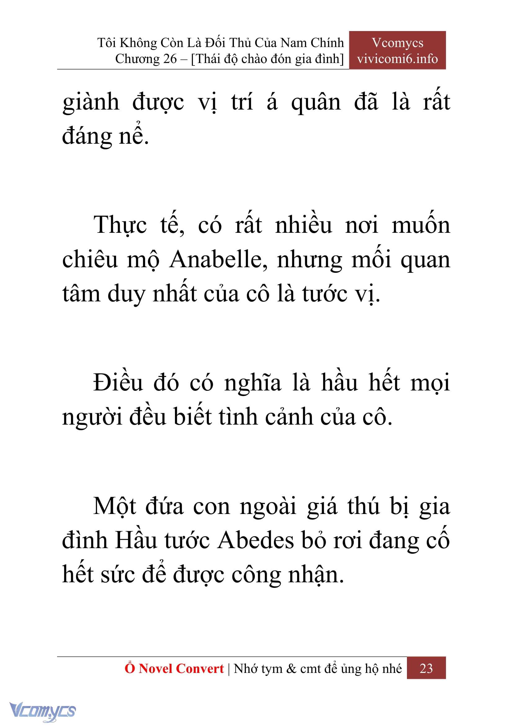 [Novel] Tôi Không Còn Là Đối Thủ Của Nam Chính Chap 26 - Trang 2