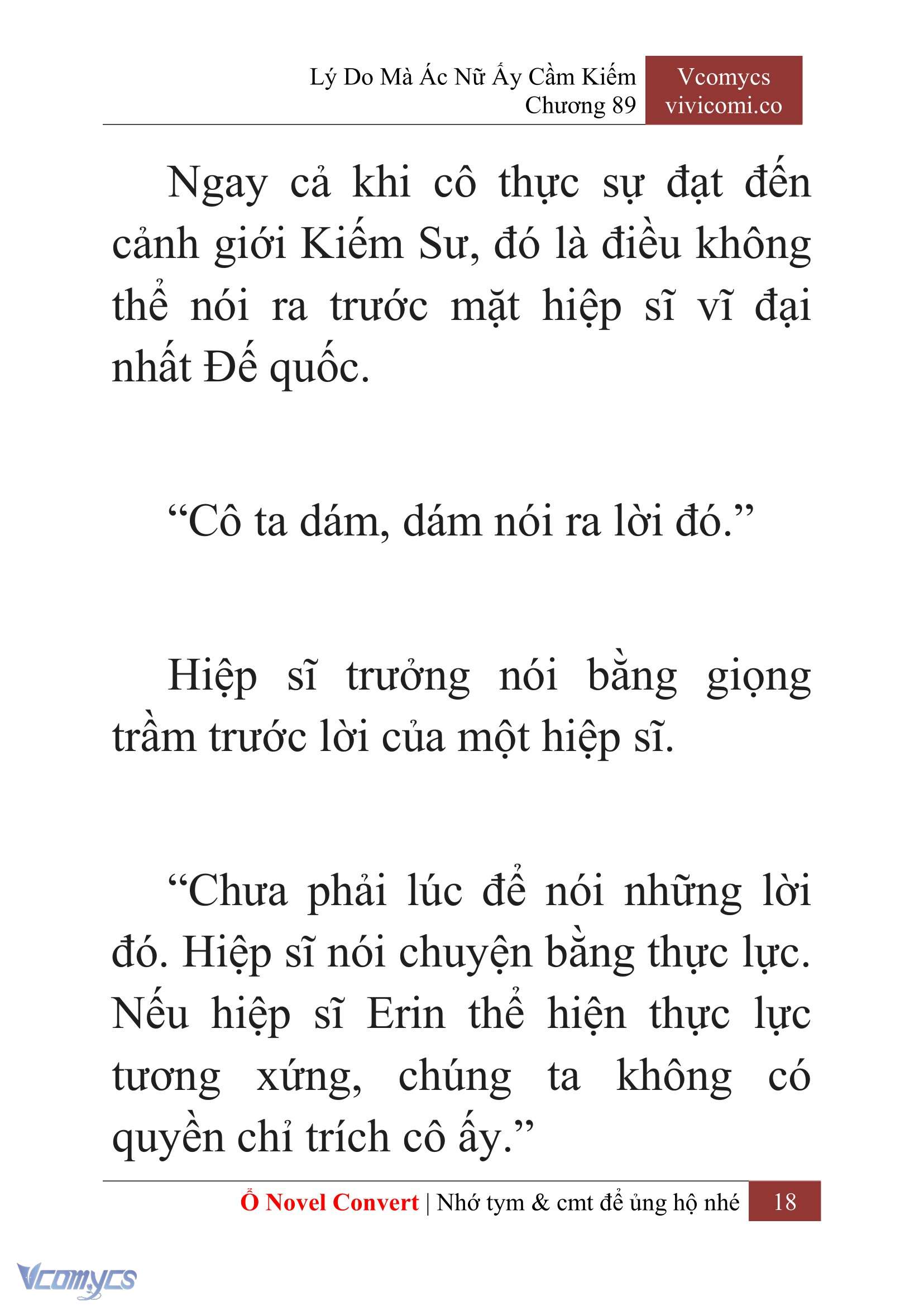 [Novel] Lý Do Mà Ác Nữ Ấy Cầm Kiếm Chap 89 - Trang 2