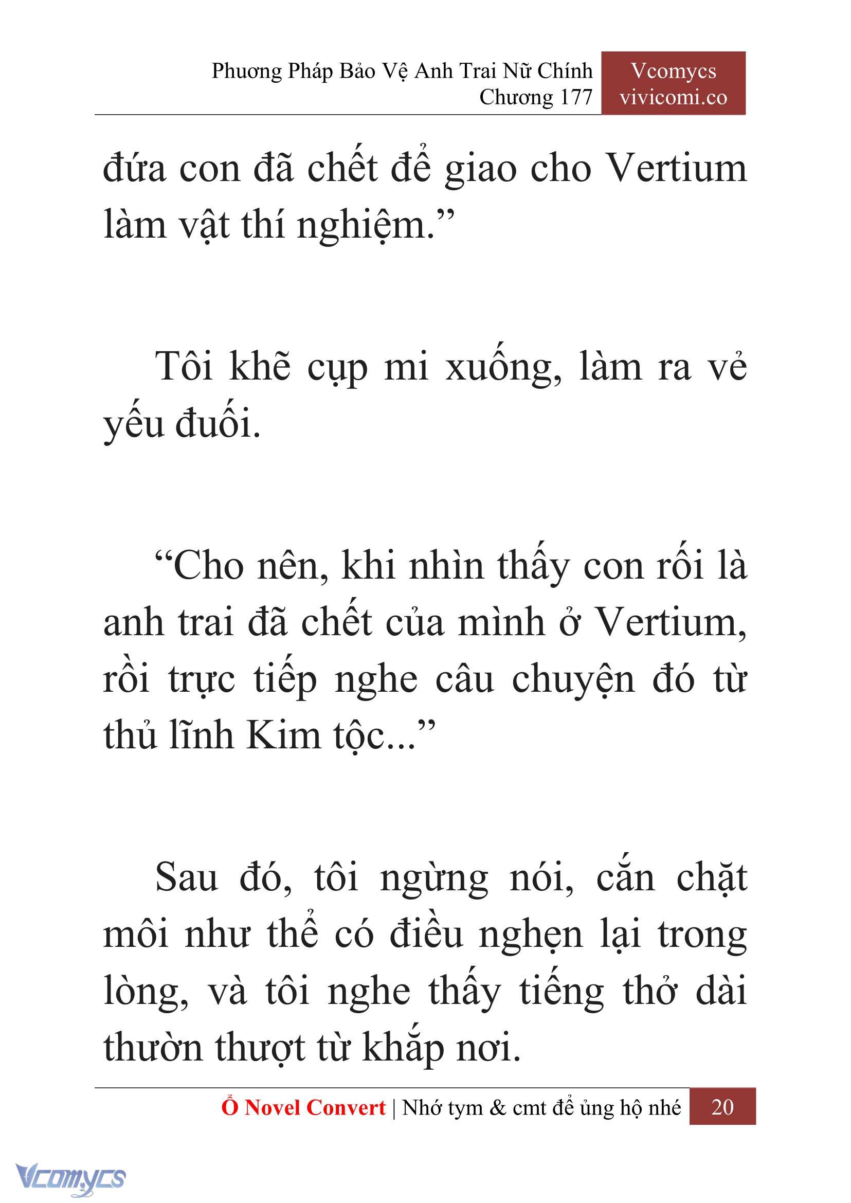 [Novel] Phương Pháp Bảo Vệ Anh Trai Nữ Chính Chap 177 - Trang 2