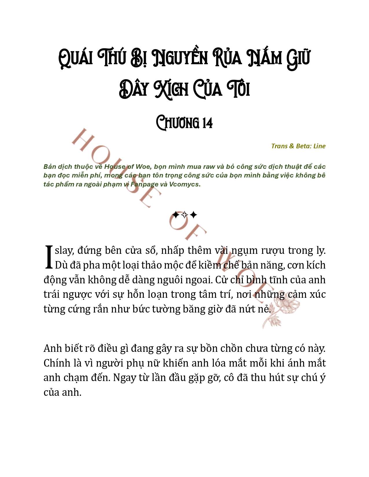[NOVEL] QUÁI THÚ BỊ NGUYỀN RỦA NẮM GIỮ DÂY XÍCH CỦA TÔI Chap 14 - Trang 2