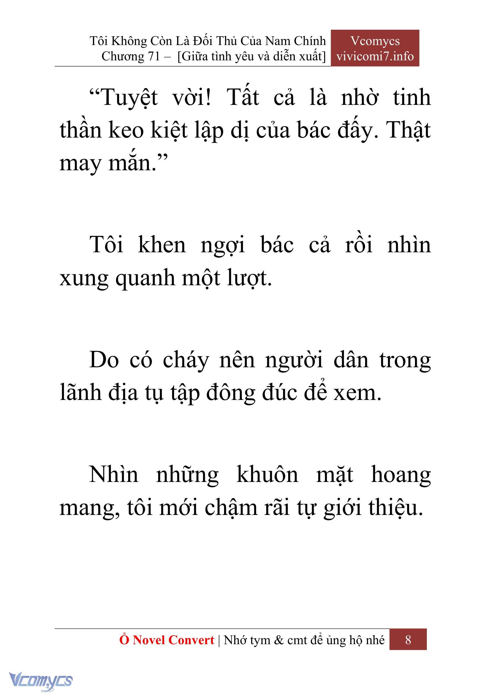 [Novel] Tôi Không Còn Là Đối Thủ Của Nam Chính Chap 71 - Trang 2