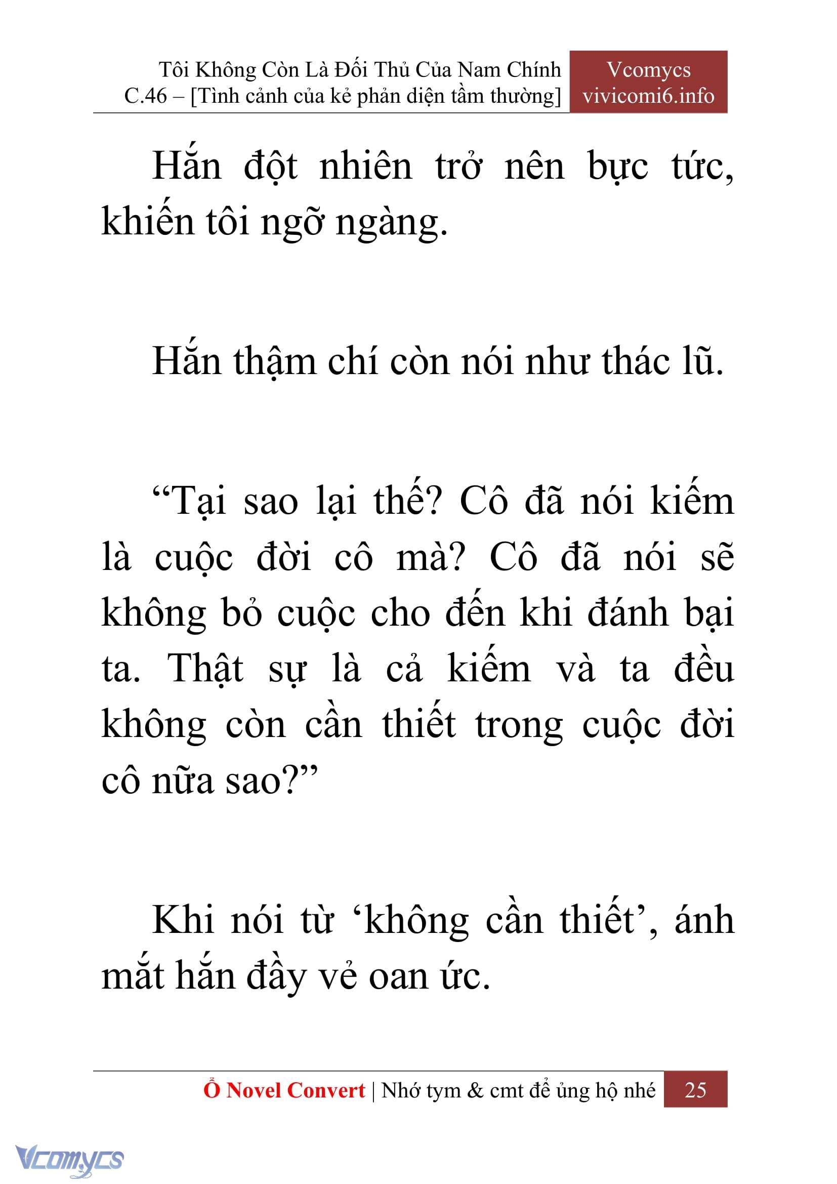 [Novel] Tôi Không Còn Là Đối Thủ Của Nam Chính Chap 46 - Trang 2