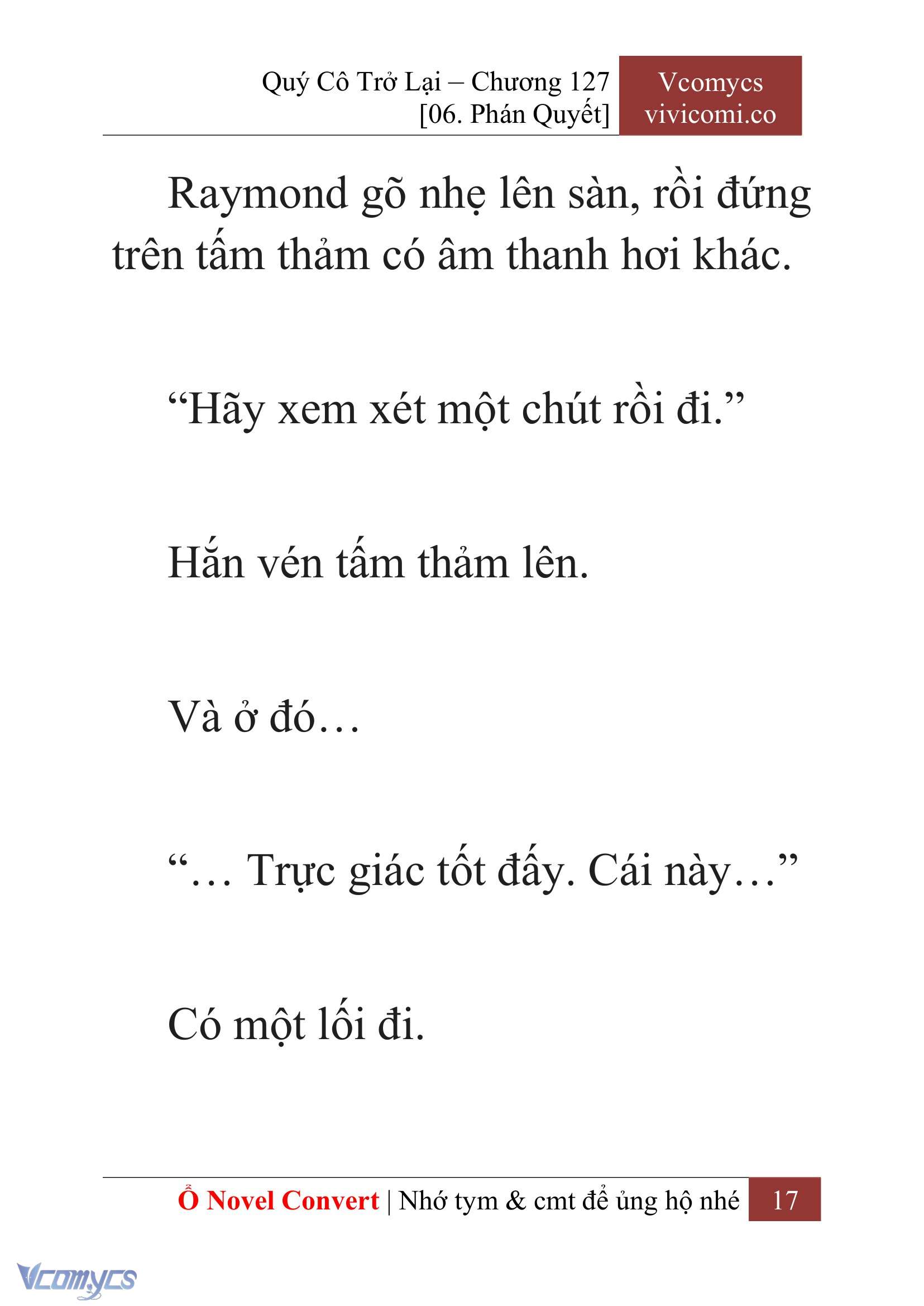 [Novel] Quý Cô Trở Lại Chap 127 - Next Chap 128