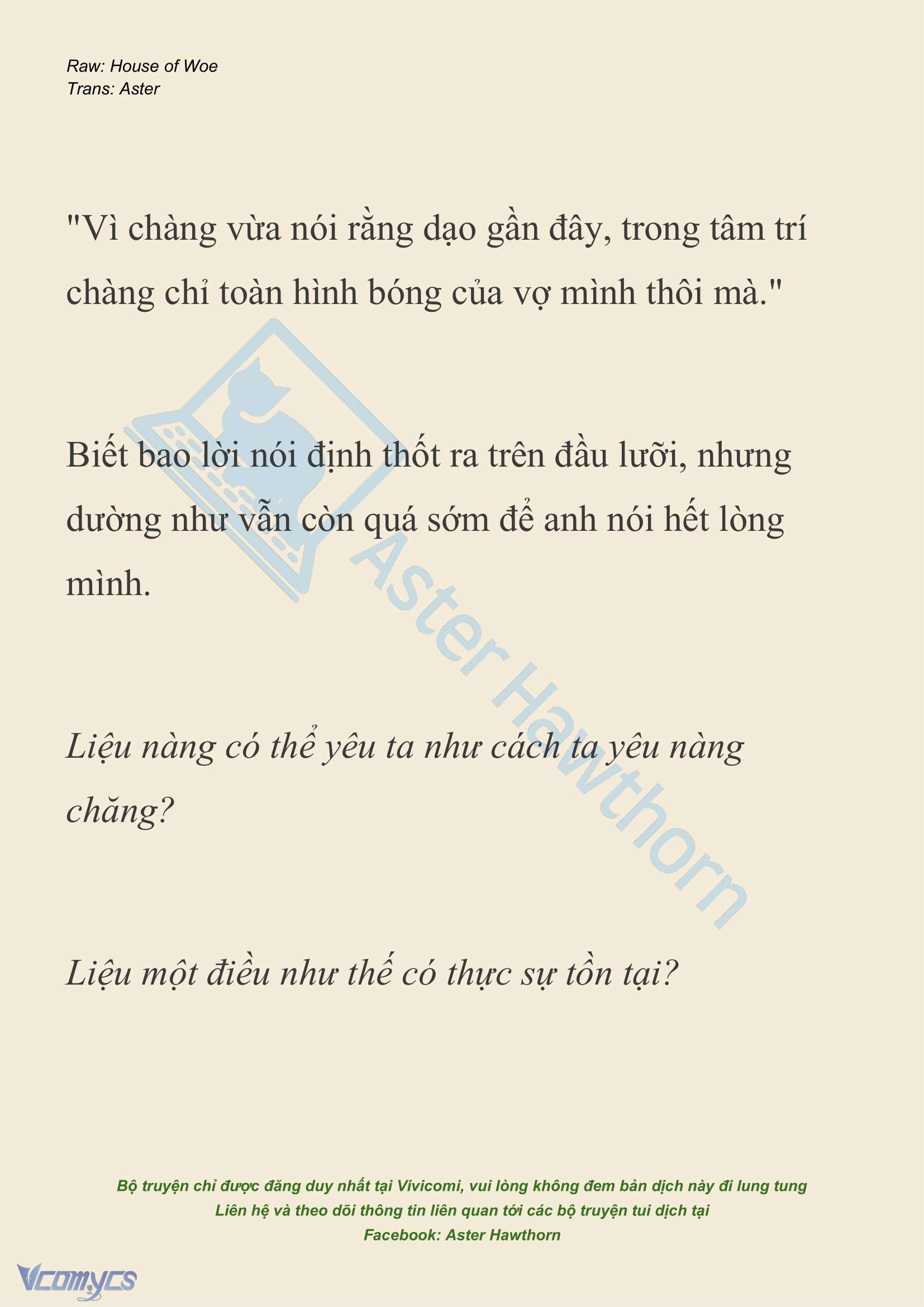 [NOVEL] Dành Cho Các Nữ Thần: Dành cho Psyche Chap 27 - Trang 2