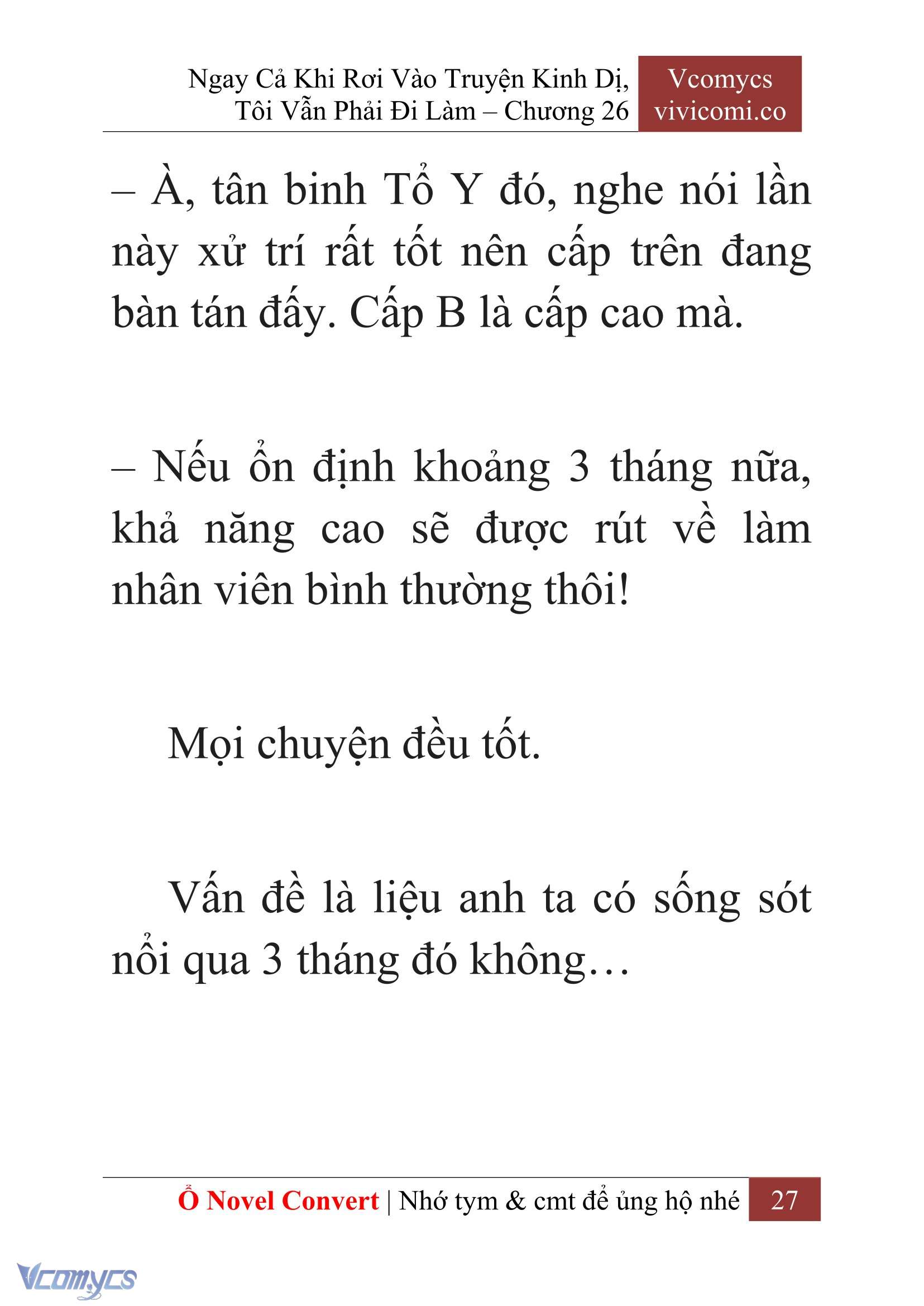 [Novel] Ngay Cả Khi Rơi Vào Truyện Kinh Dị, Tôi Vẫn Phải Đi Làm Chap 26 - Trang 2