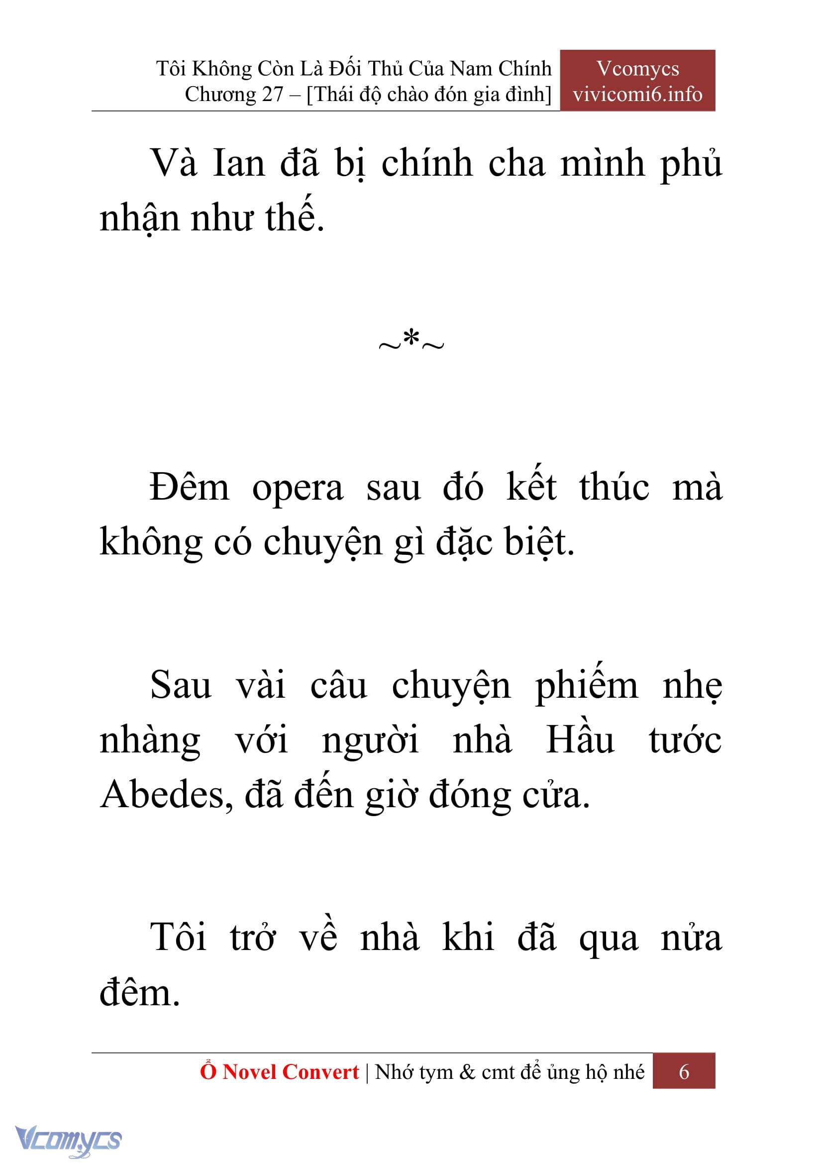 [Novel] Tôi Không Còn Là Đối Thủ Của Nam Chính Chap 27 - Trang 2