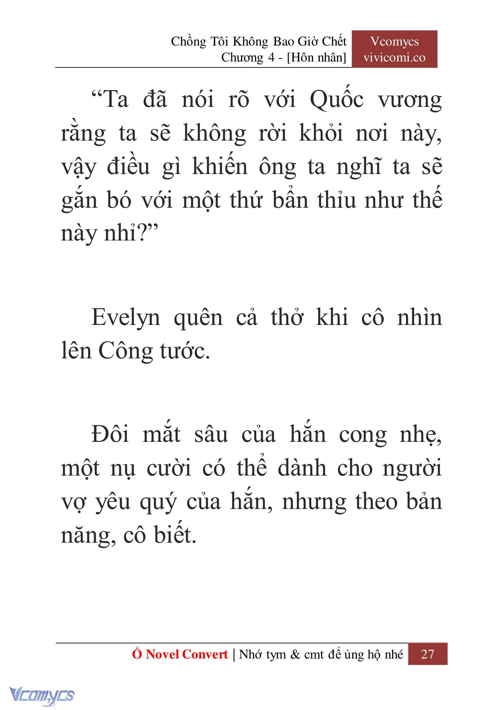 [Novel] Chồng Tôi Không Bao Giờ Chết Chap 4 - Trang 2