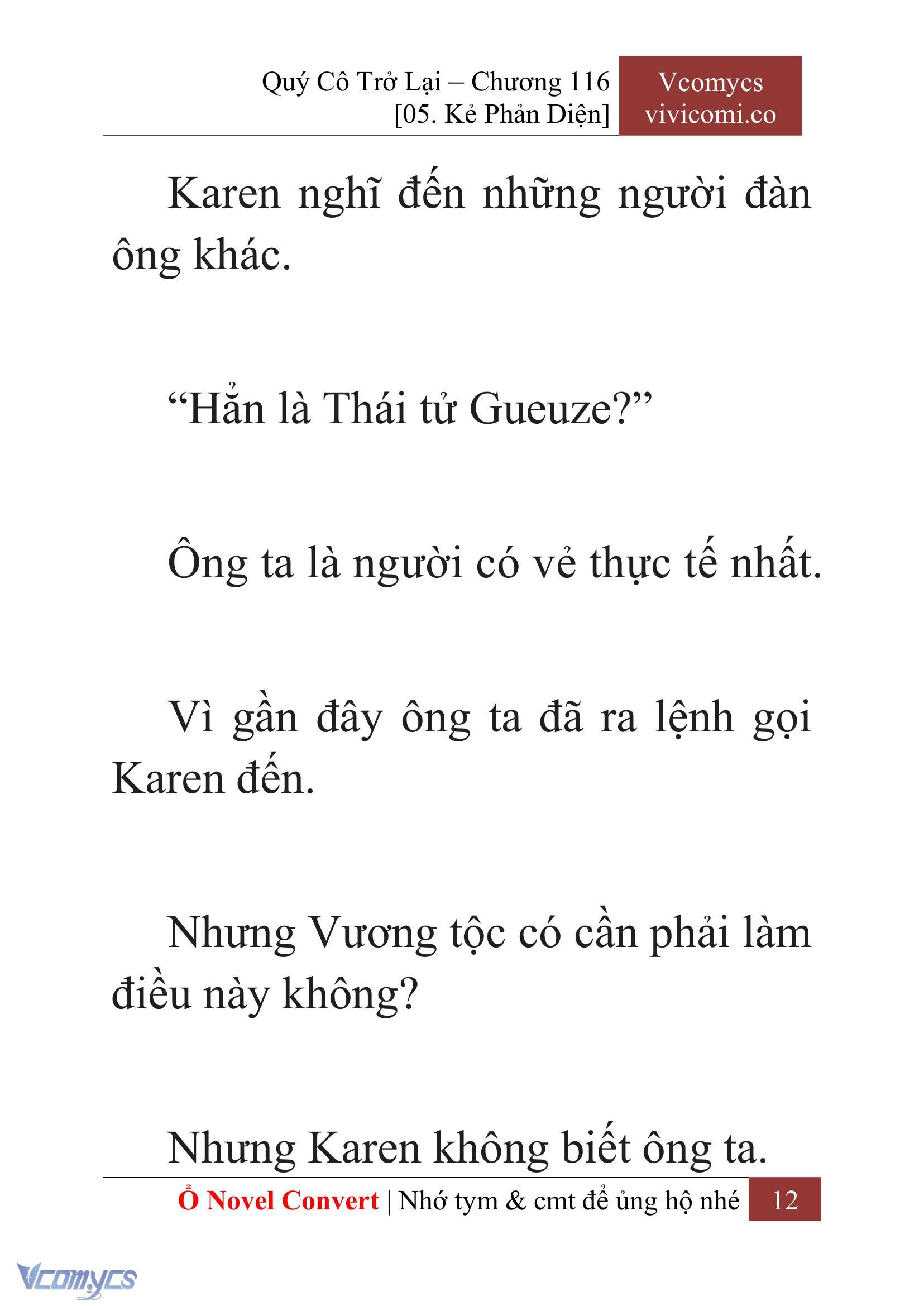 [Novel] Quý Cô Trở Lại Chap 116 - Trang 2