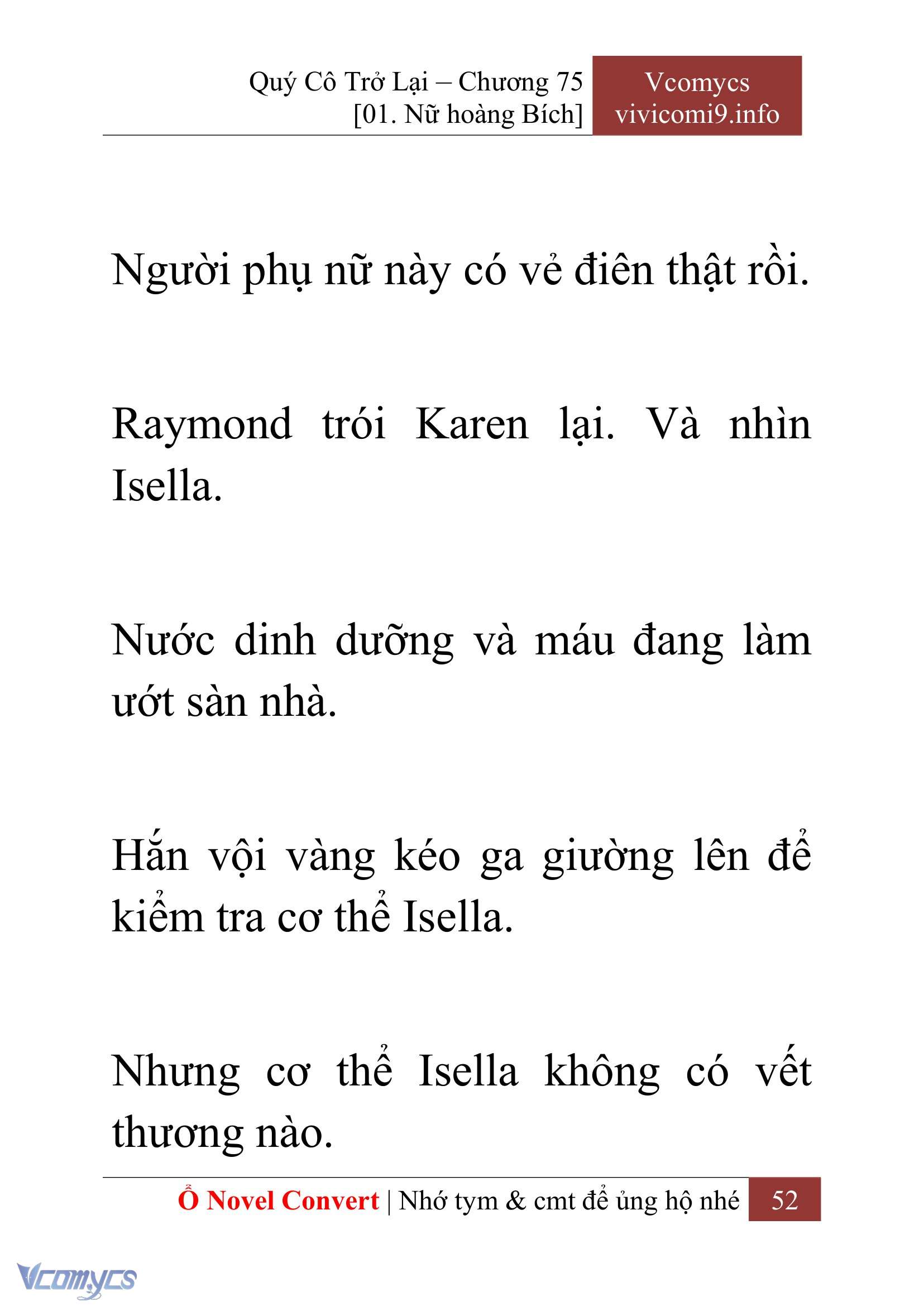 [Novel] Quý Cô Trở Lại Chap 75 - Trang 2