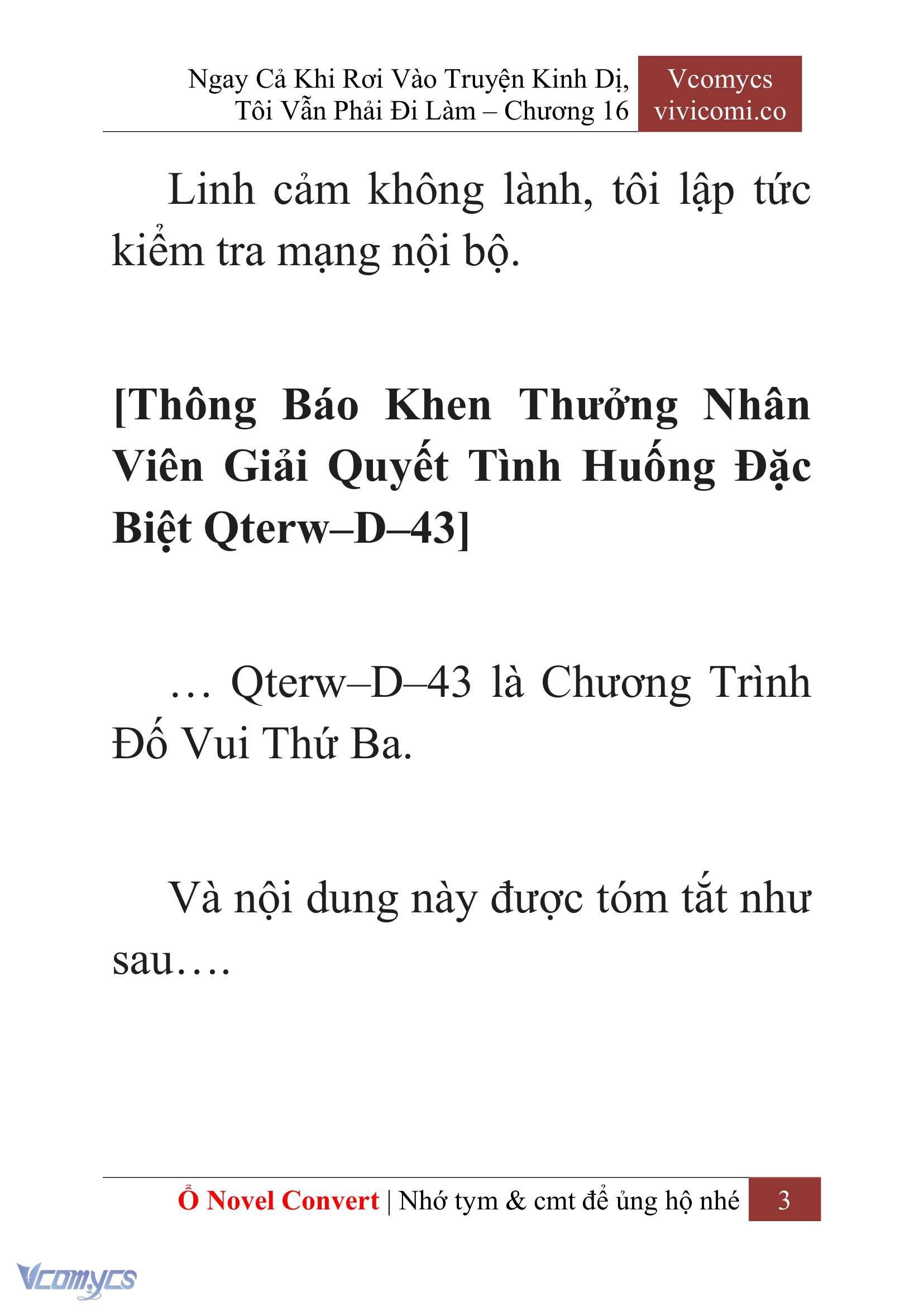 [Novel] Ngay Cả Khi Rơi Vào Truyện Kinh Dị, Tôi Vẫn Phải Đi Làm Chap 16 - Trang 2