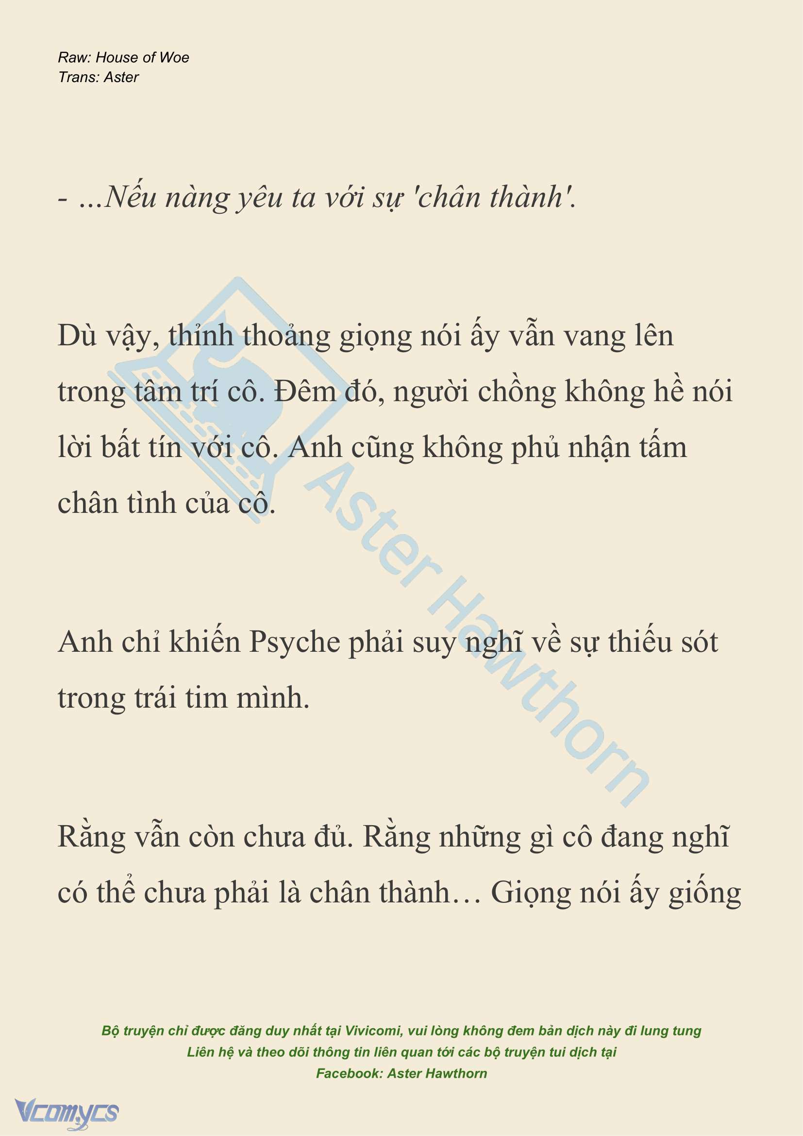 [NOVEL] Dành Cho Các Nữ Thần: Dành cho Psyche Chap 28 - Trang 2