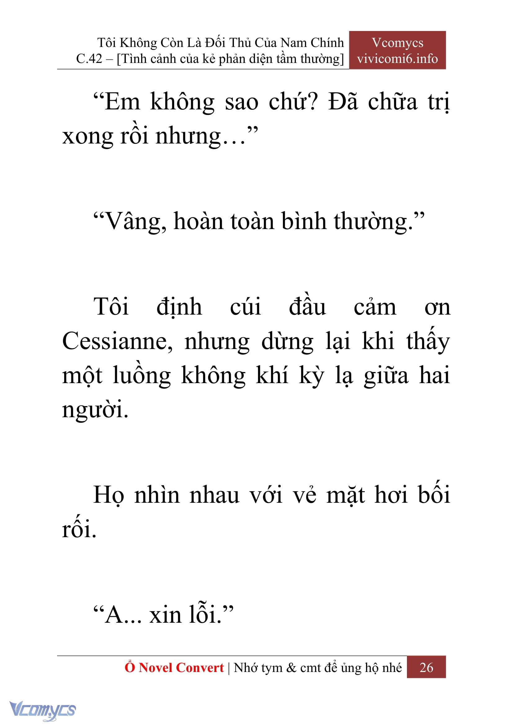 [Novel] Tôi Không Còn Là Đối Thủ Của Nam Chính Chap 42 - Trang 2
