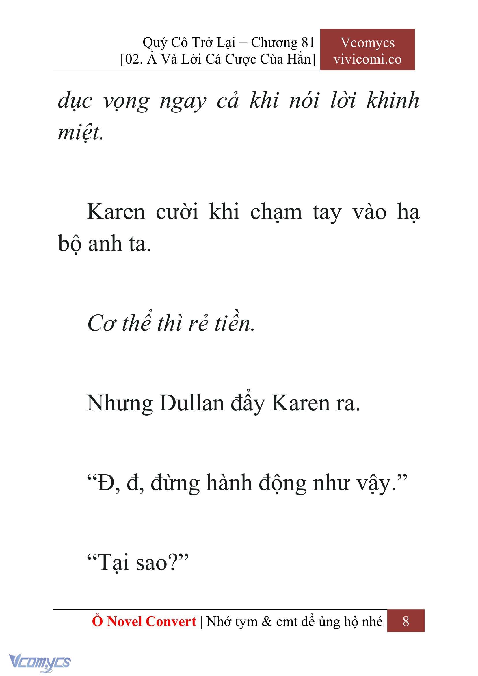 [Novel] Quý Cô Trở Lại Chap 81 - Trang 2