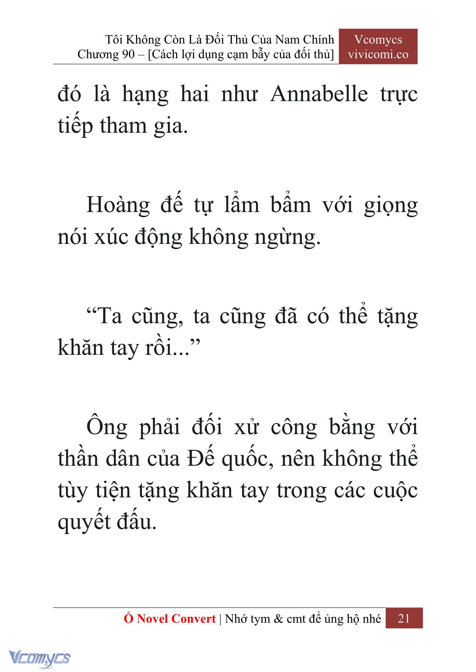 [Novel] Tôi Không Còn Là Đối Thủ Của Nam Chính Chap 90 - Trang 2