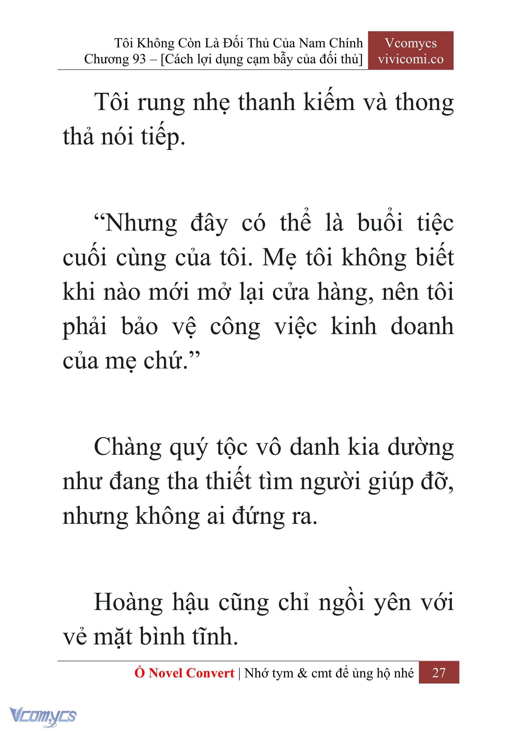 [Novel] Tôi Không Còn Là Đối Thủ Của Nam Chính Chap 93 - Trang 2