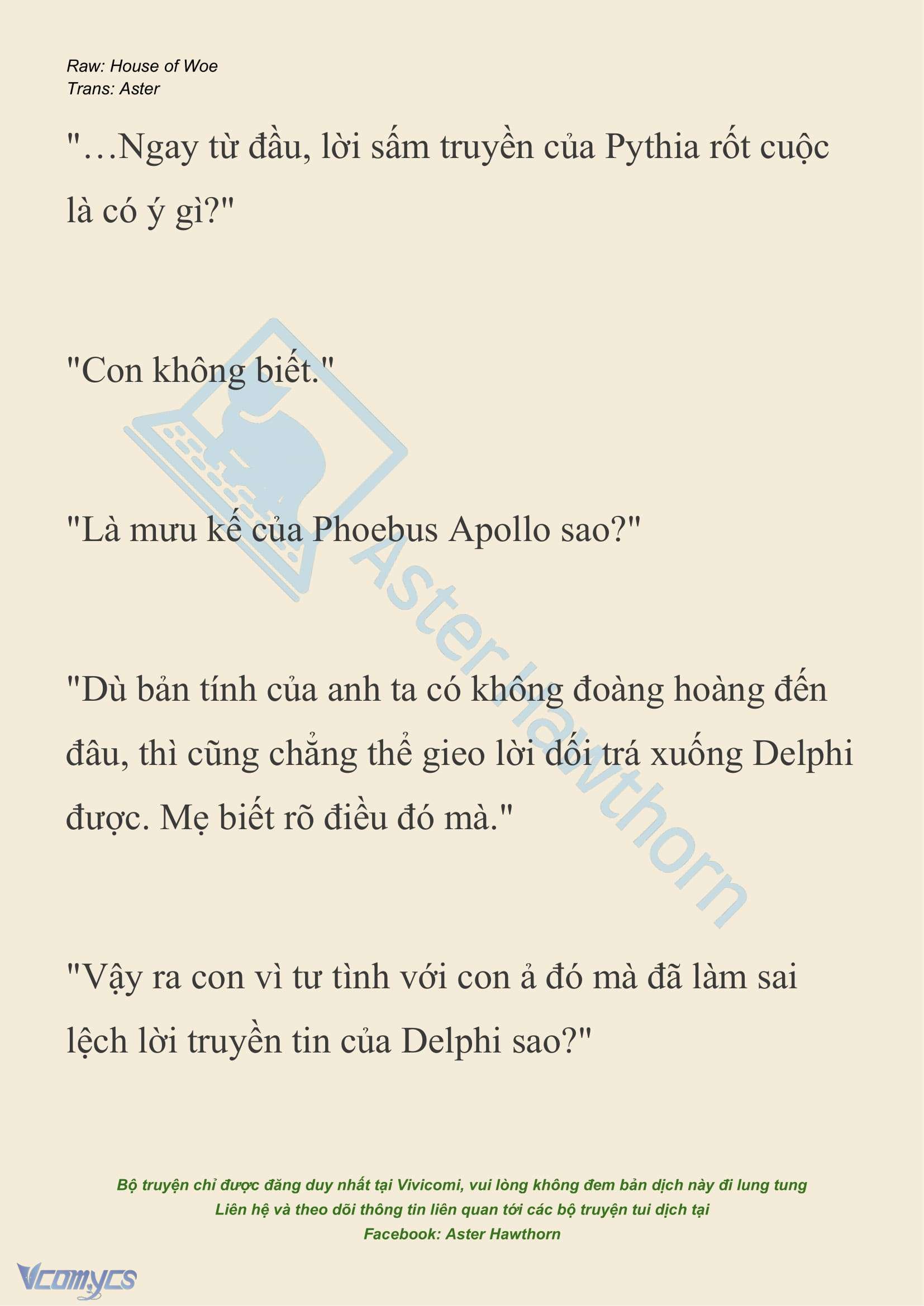 [NOVEL] Dành Cho Các Nữ Thần: Dành cho Psyche Chap 36 - Trang 2