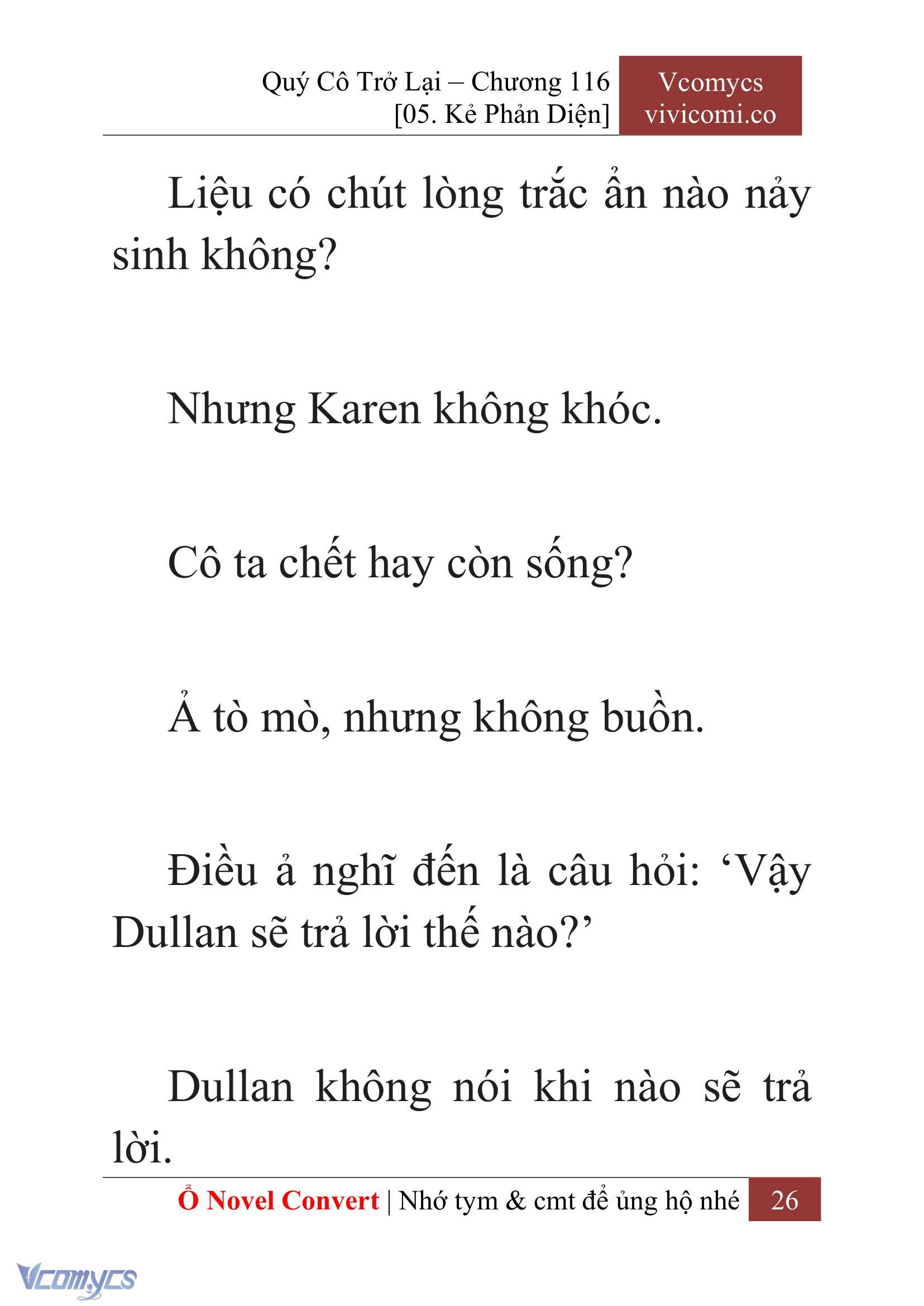 [Novel] Quý Cô Trở Lại Chap 116 - Trang 2