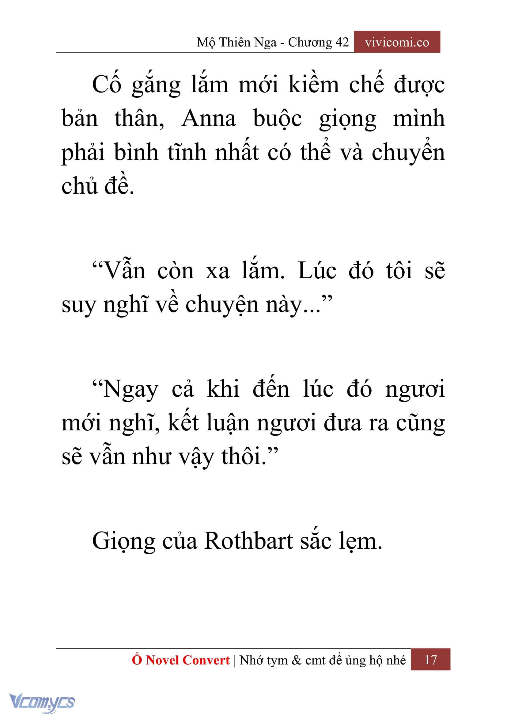 [Novel] Mộ Thiên Nga Chap 42 - Trang 2