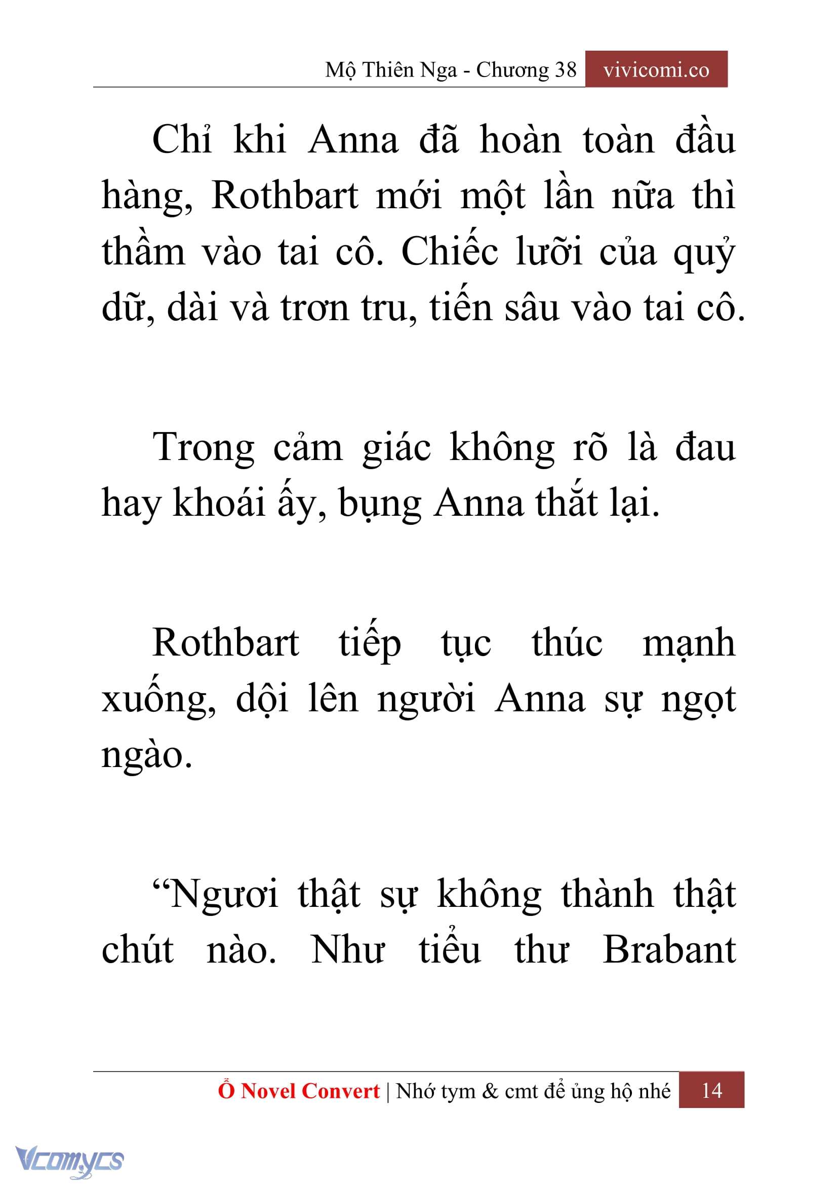 [Novel] Mộ Thiên Nga Chap 38 - Trang 2