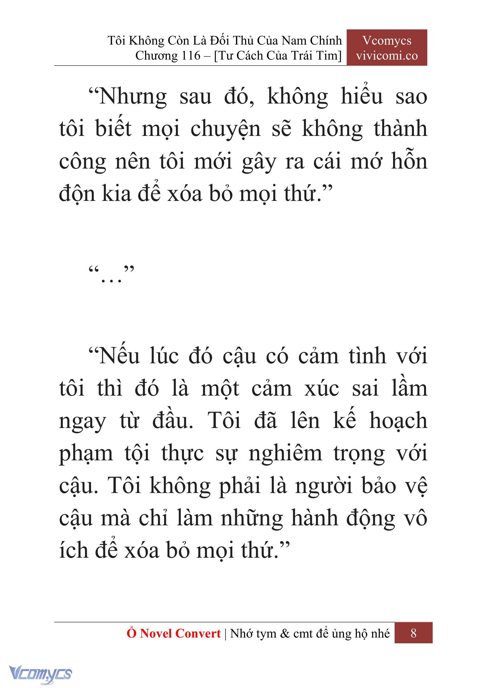 [Novel] Tôi Không Còn Là Đối Thủ Của Nam Chính Chap 116 - Trang 2