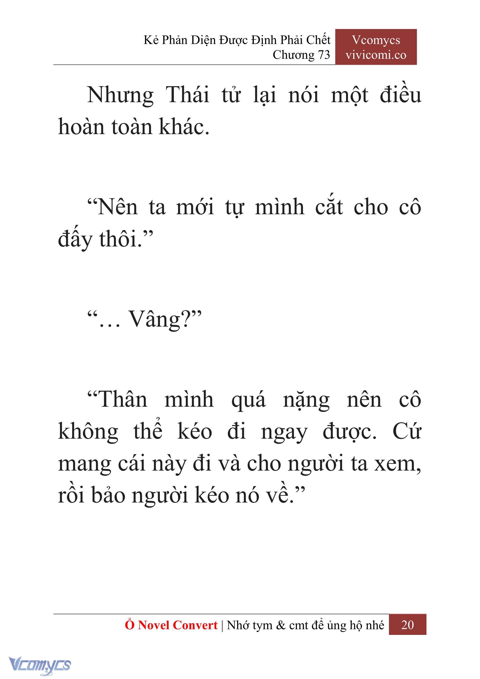 [Novel] Kẻ Phản Diện Được Định Phải Chết Chap 73 - Trang 2