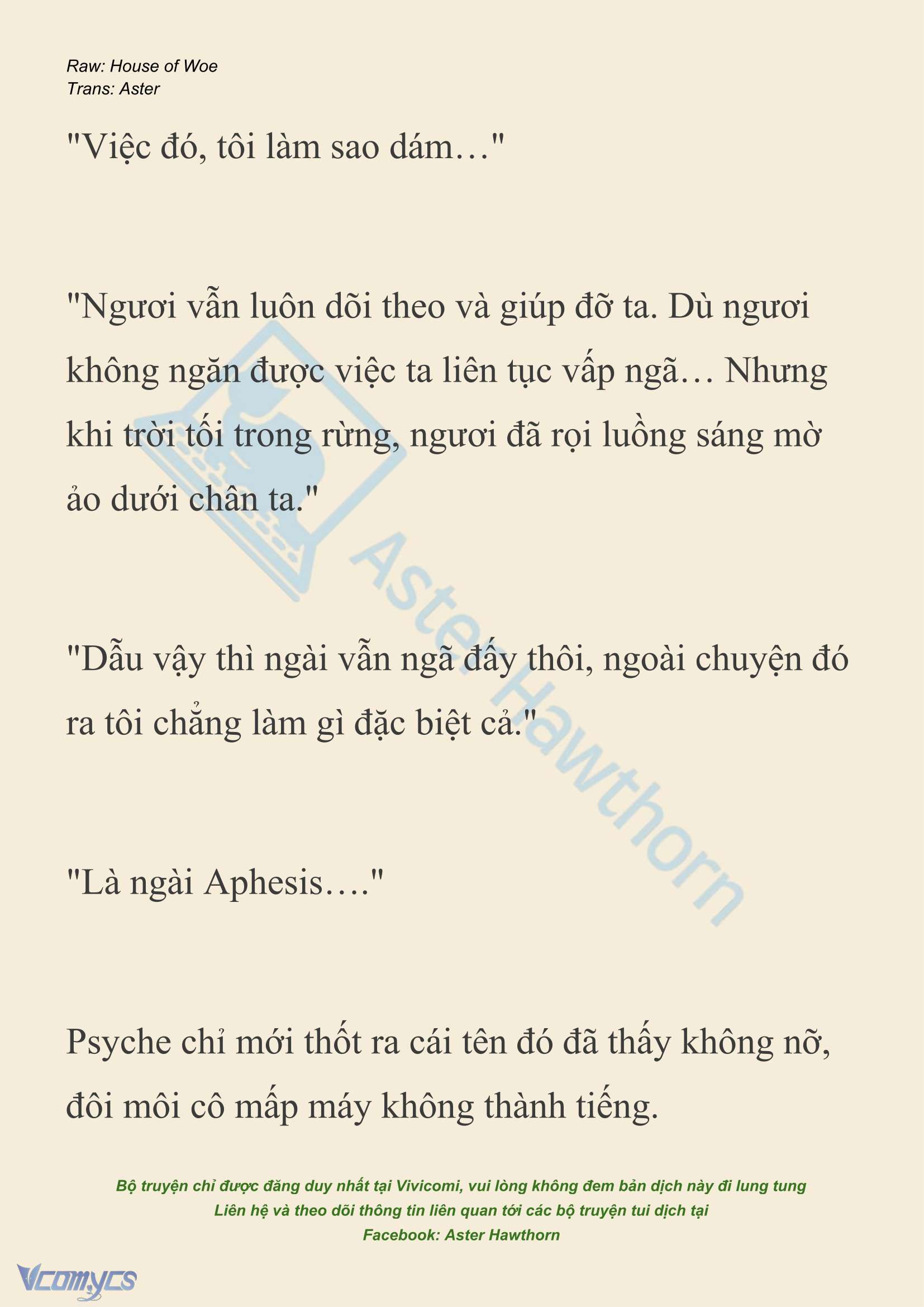 [NOVEL] Dành Cho Các Nữ Thần: Dành cho Psyche Chap 43 - Trang 2