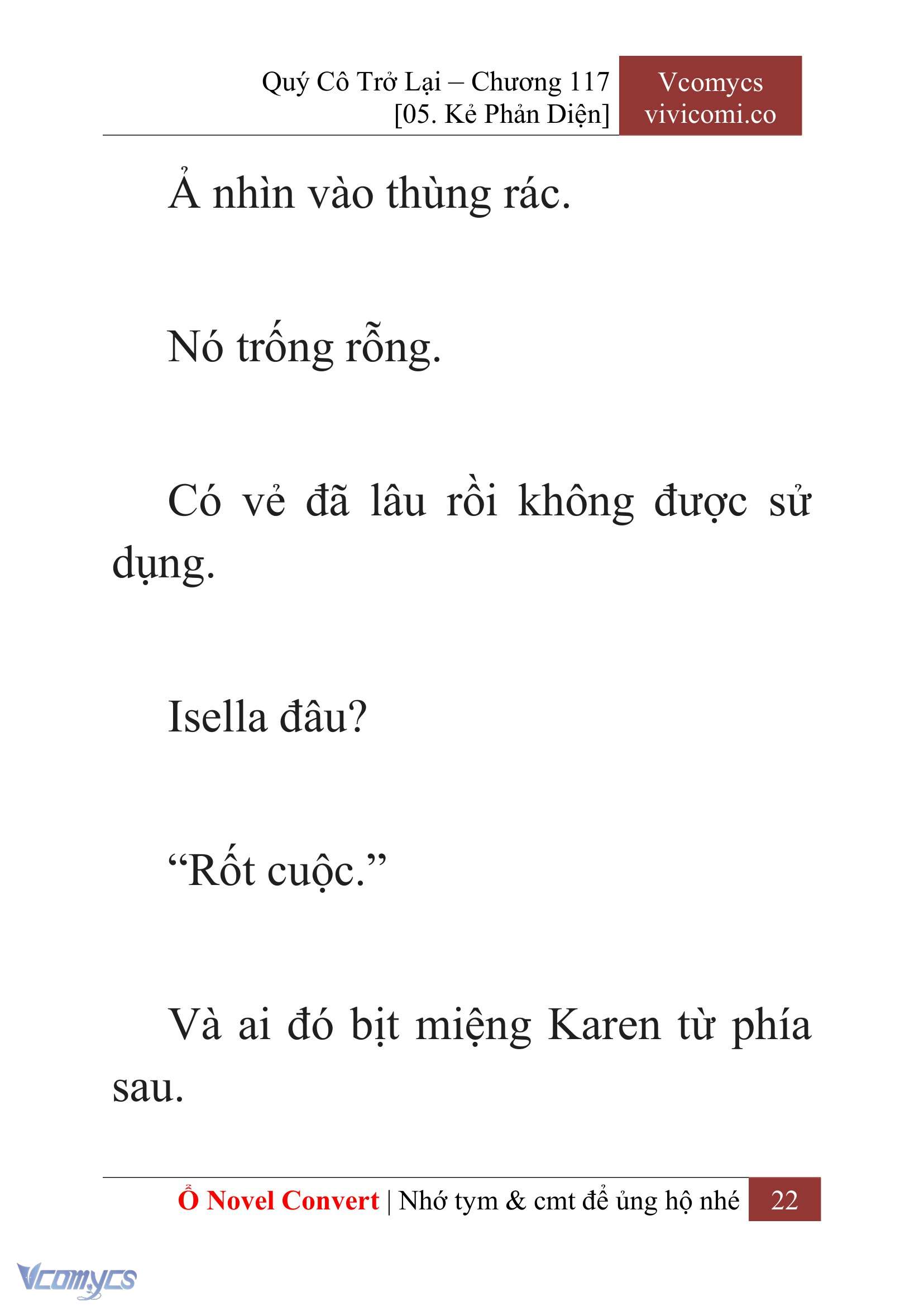 [Novel] Quý Cô Trở Lại Chap 117 - Trang 2