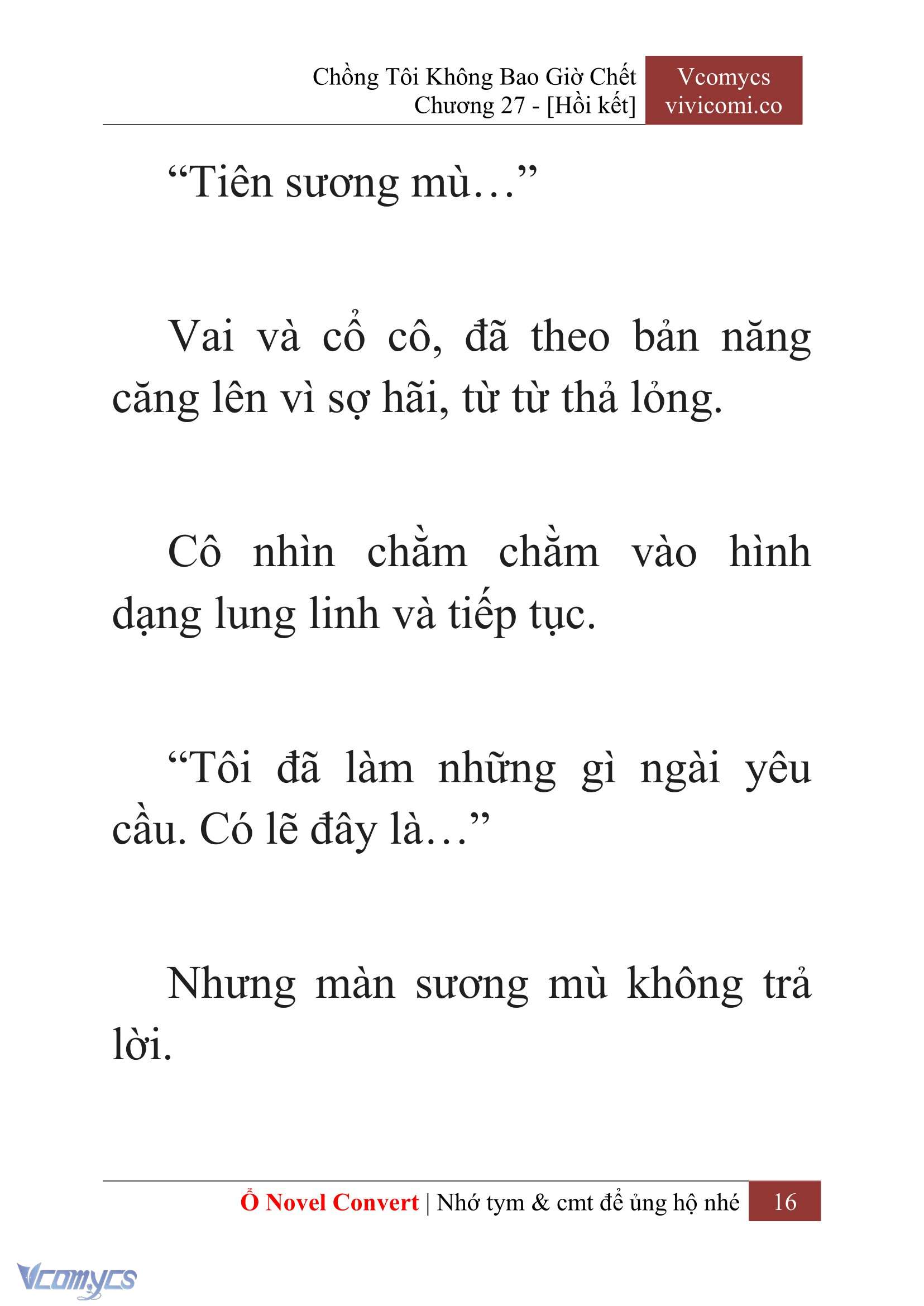 [Novel] Chồng Tôi Không Bao Giờ Chết Chap 27 - Trang 2