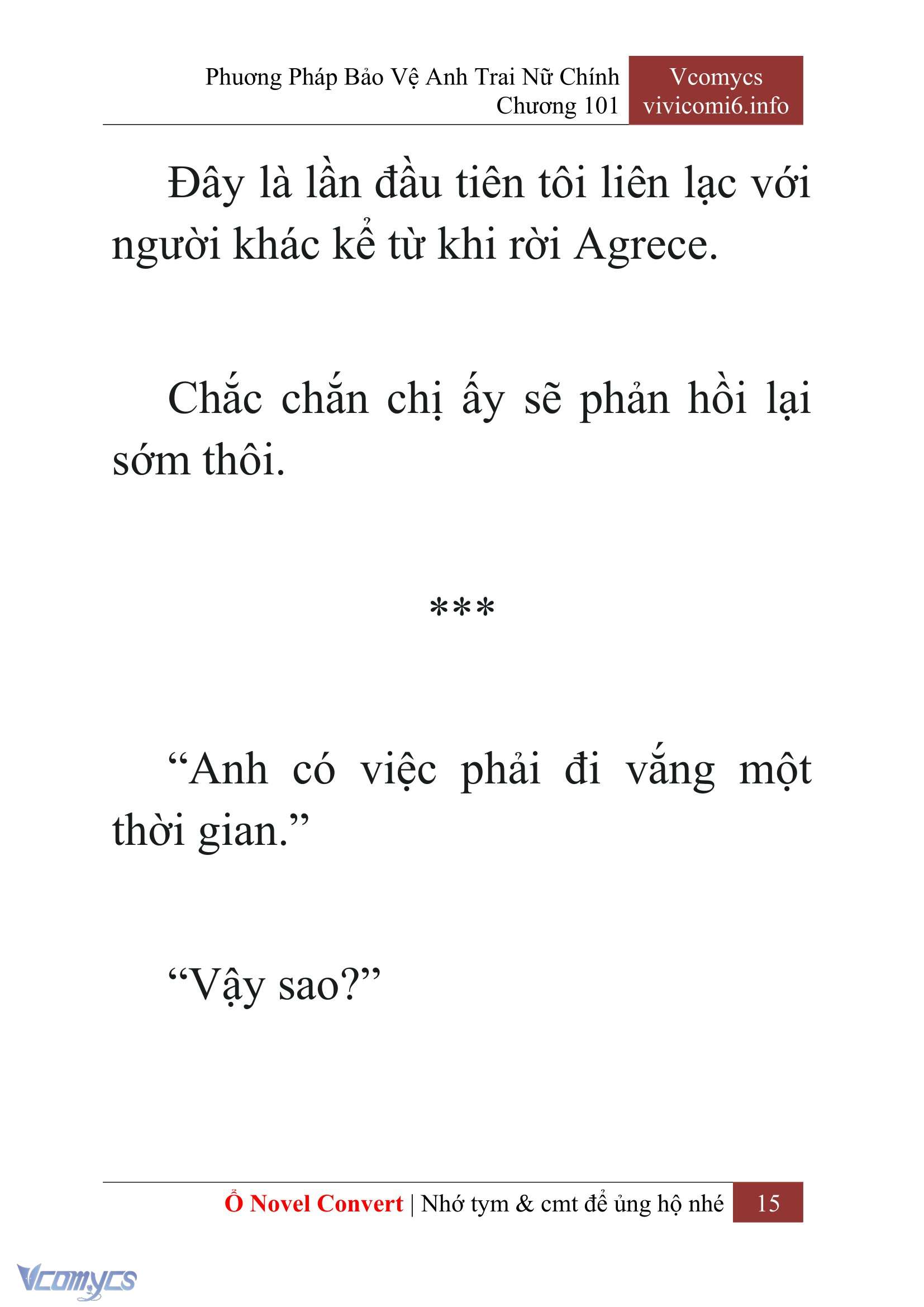 [Novel] Phương Pháp Bảo Vệ Anh Trai Nữ Chính Chap 101 - Trang 2
